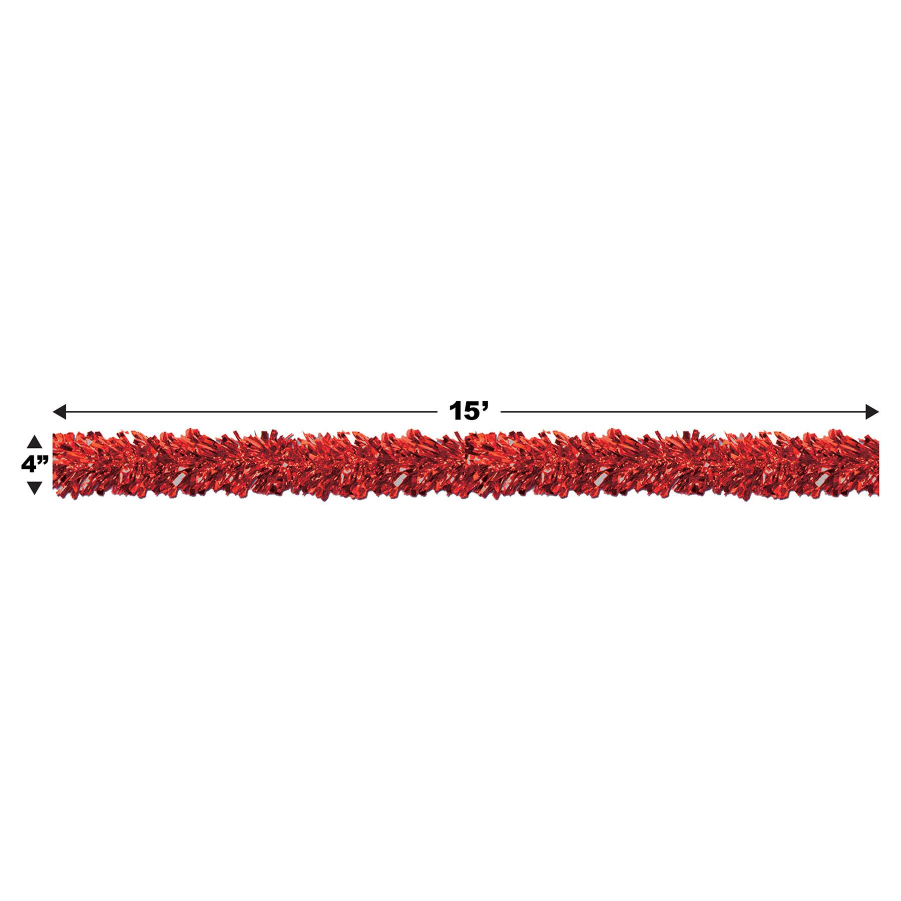 Beistle 15ft. Red 6-Ply Metallic Festooning Garland