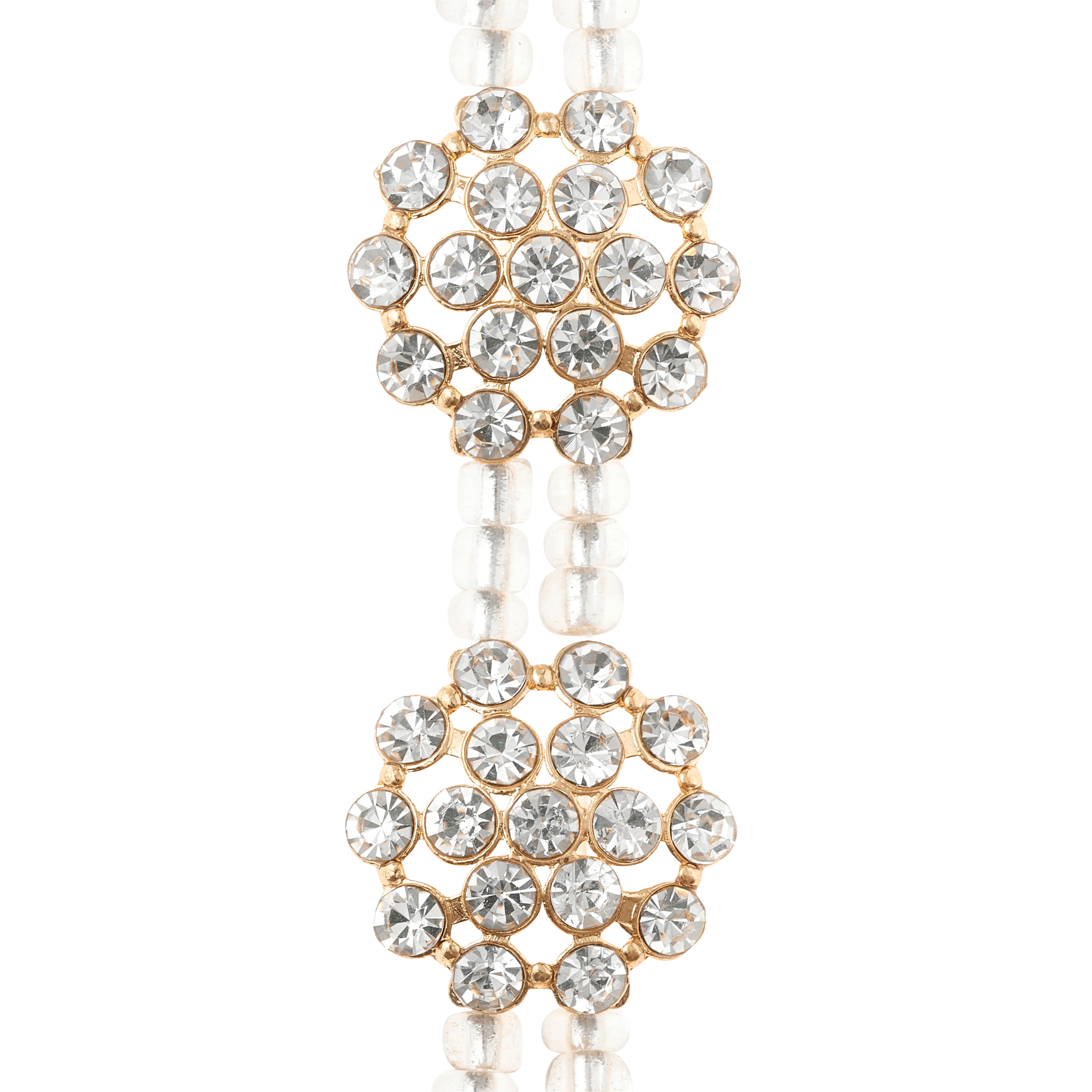 Crystal & Brass Glass & Metal Slider Beads, 19mm by Bead Landing™