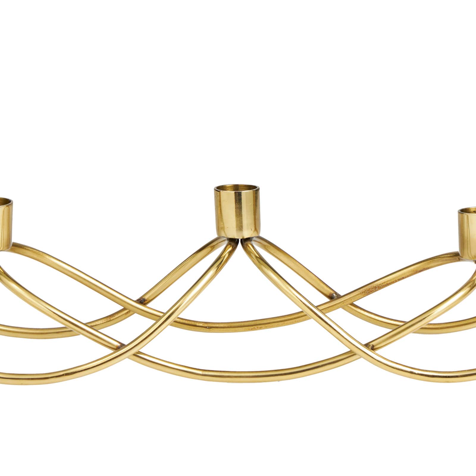 18" Gold Stainless Steel 5 Taper Candle Candelabra