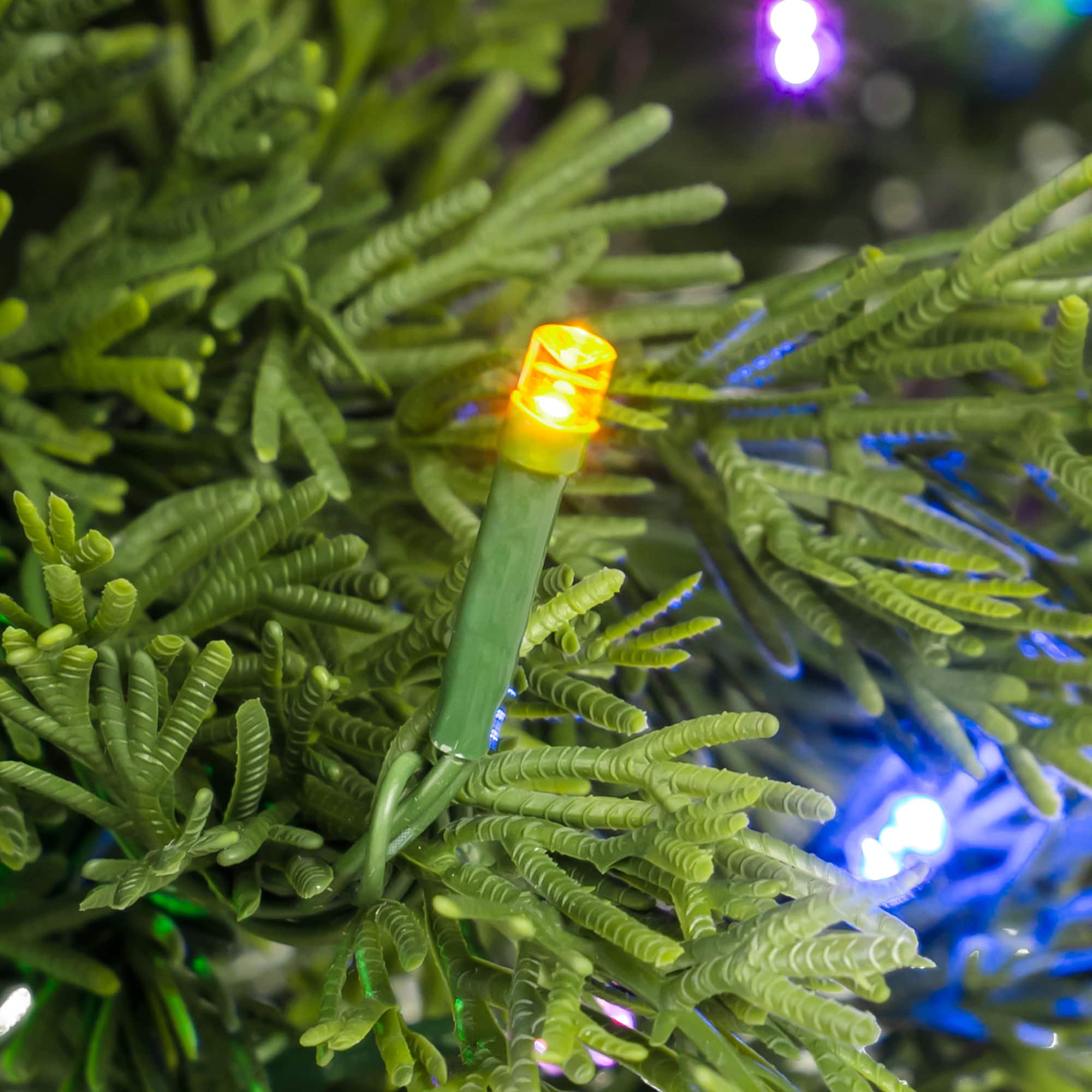 Glitzhome® 5ft. Pre-Lit Cypress Christmas Tree, Twinkling Lights