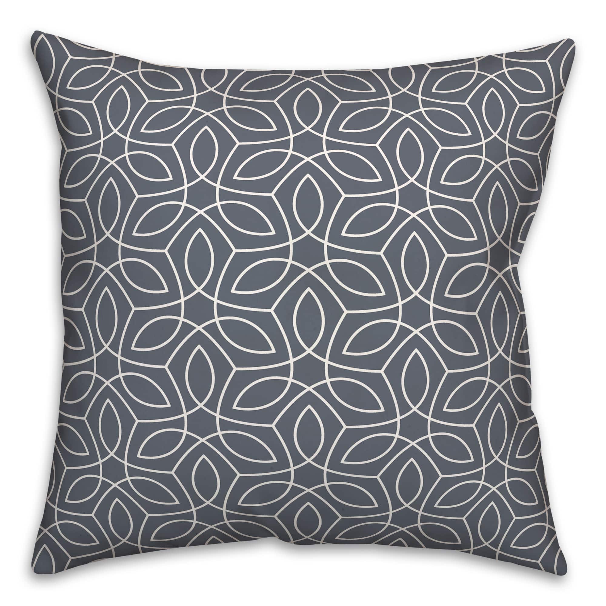 18" x 18" Leaf Swirls Indoor/Outdoor Throw Pillow