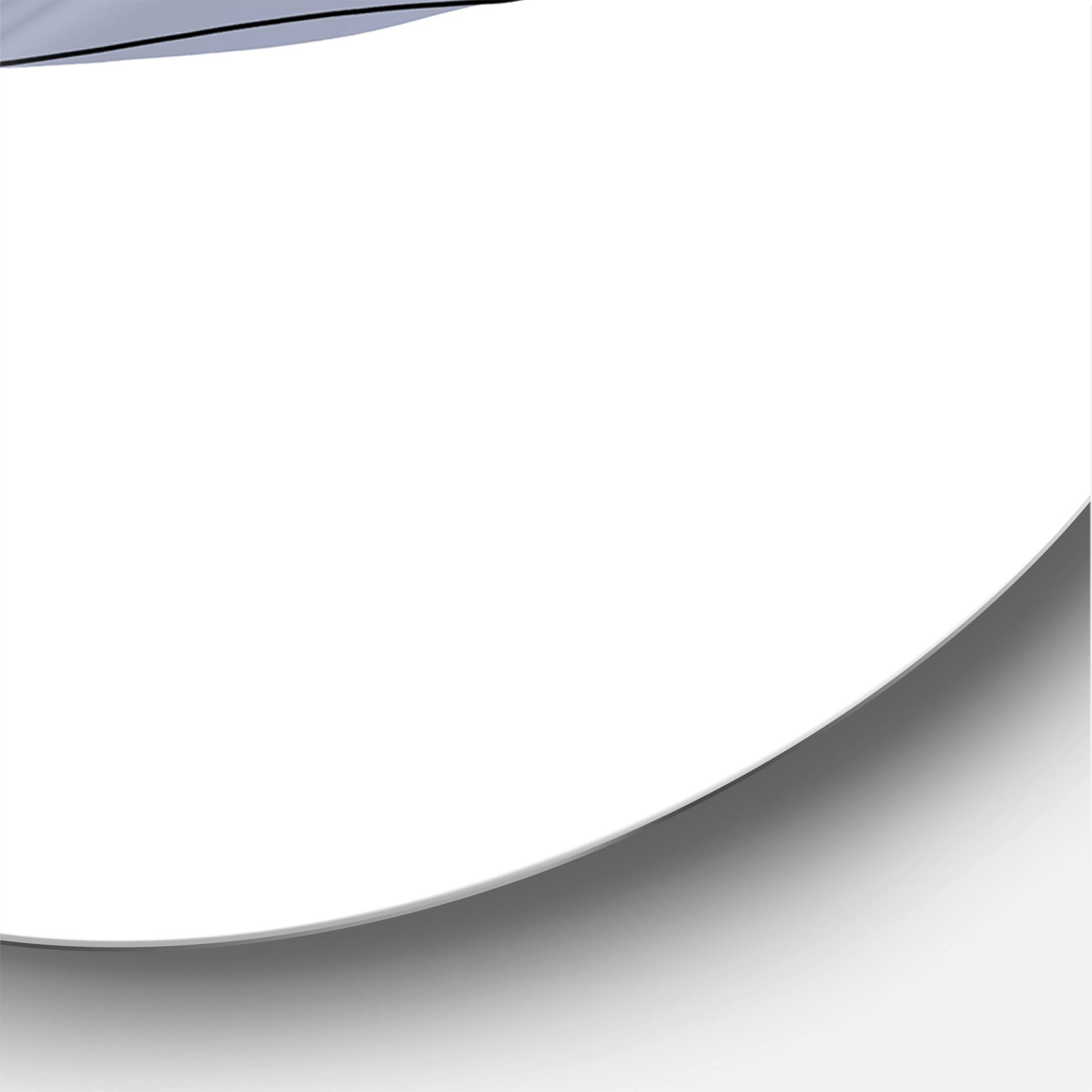 Designart - Abstract Mountainscape With Red Moon - Modern Metal Circle Wall Art