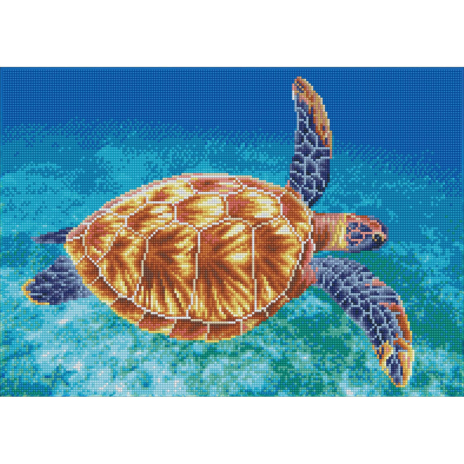 Diamond Dotz® Intermediate Graceful Swimmer Pre-Framed Diamond Painting Kit