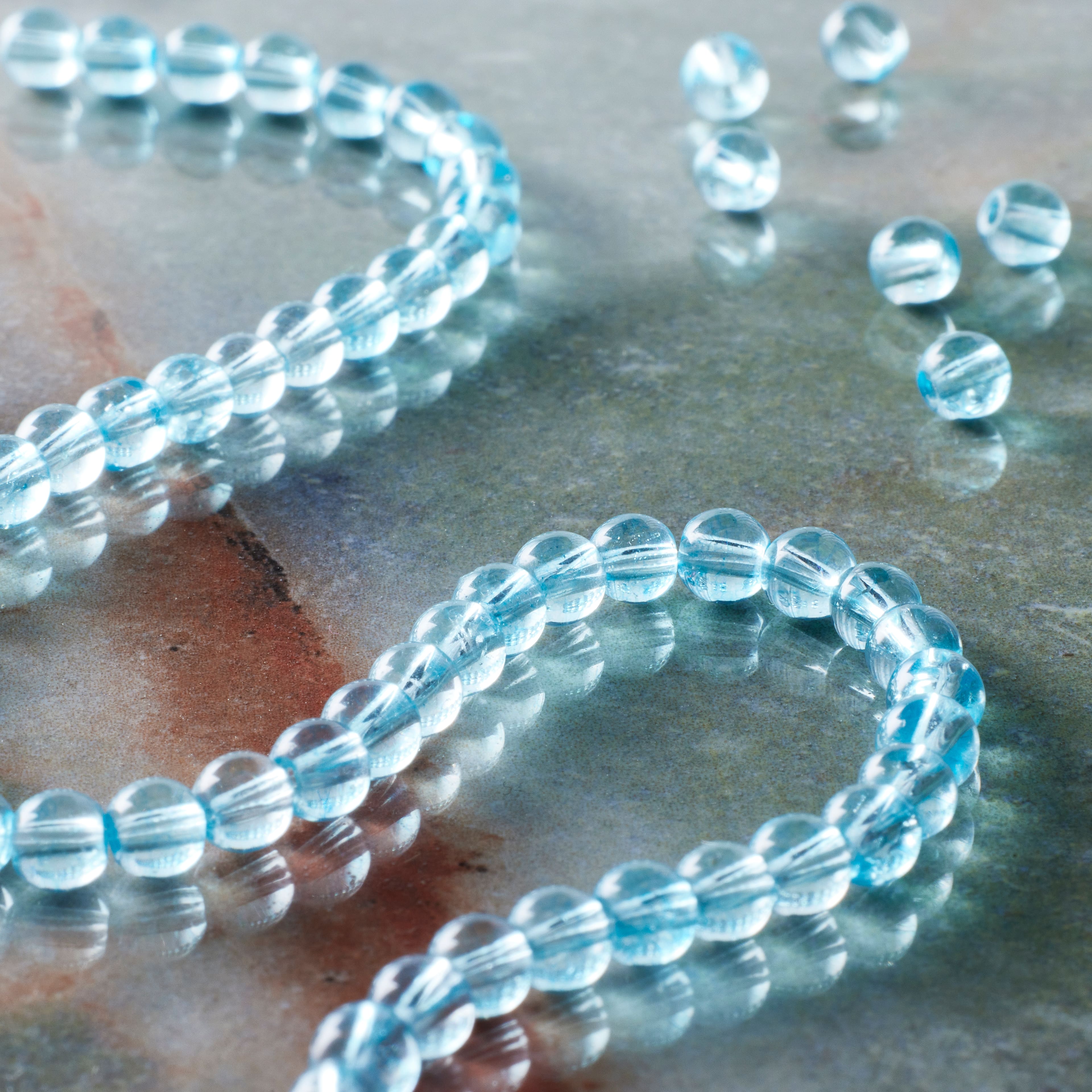 Light Blue Quartz Round Beads by Bead Landing