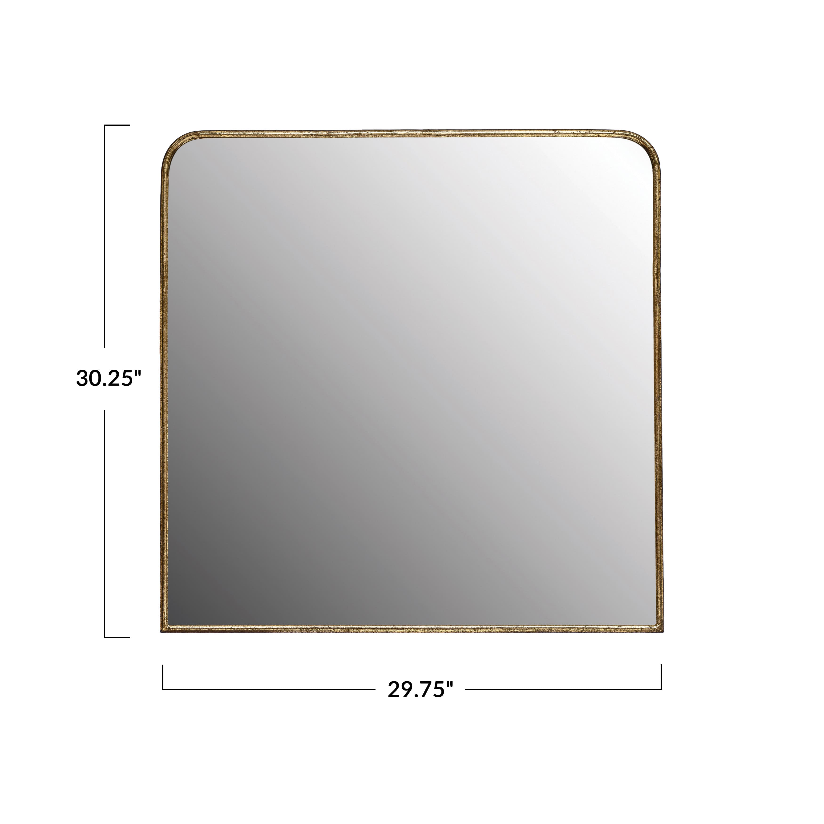 Hello Honey® Brass Finish Square Metal Framed Wall Mirror