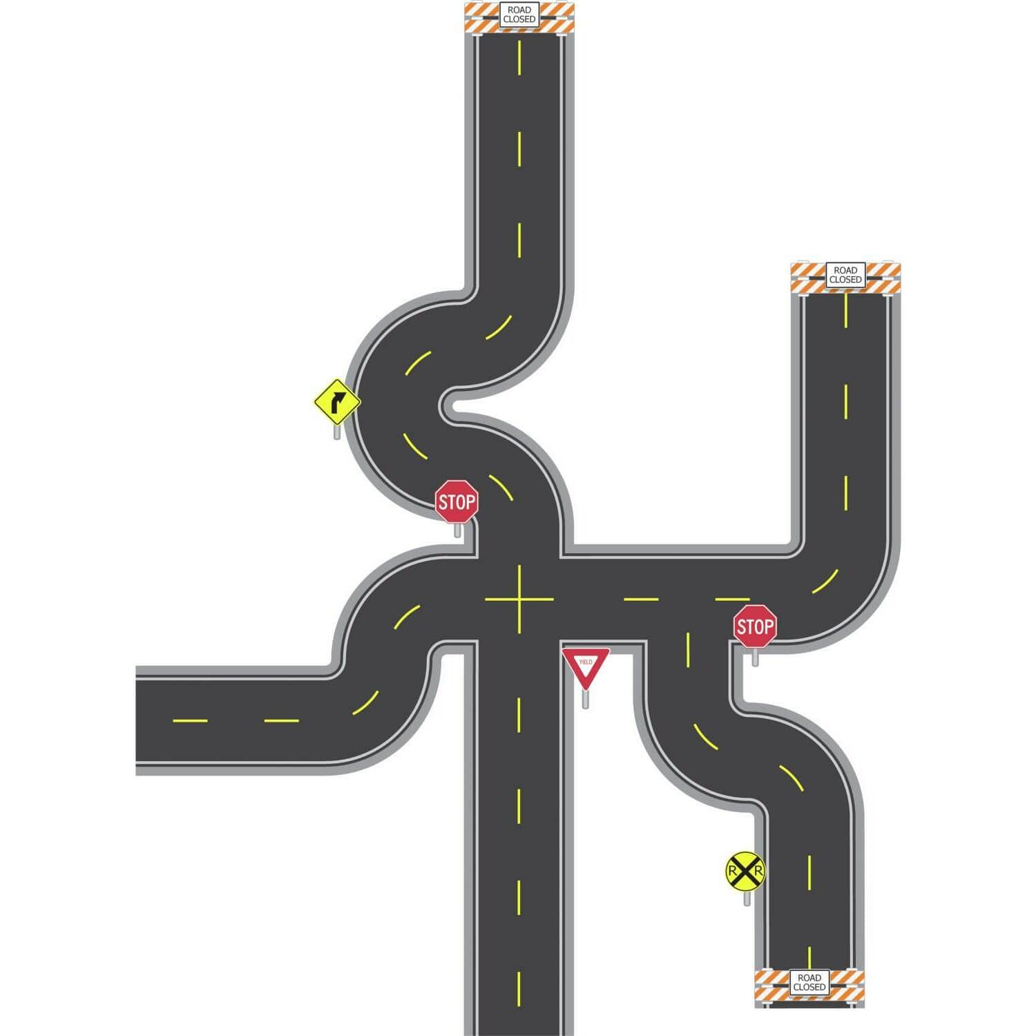 RoomMates Build-A-Road Peel & Stick Wall Decals