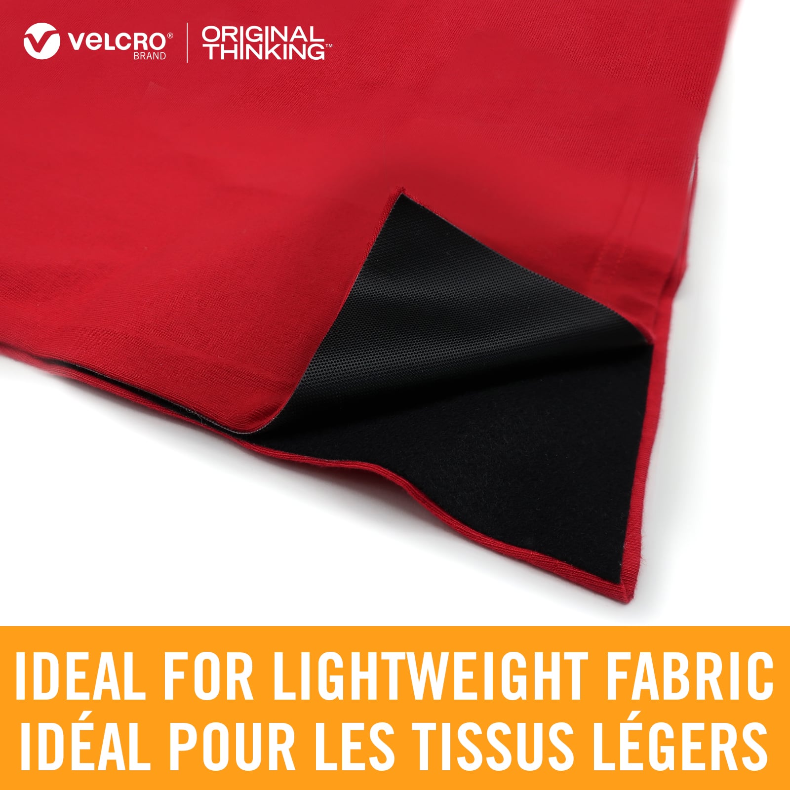 VELCRO® Brand Sleek & Thin™ Black Stick On Fastener Rectangle