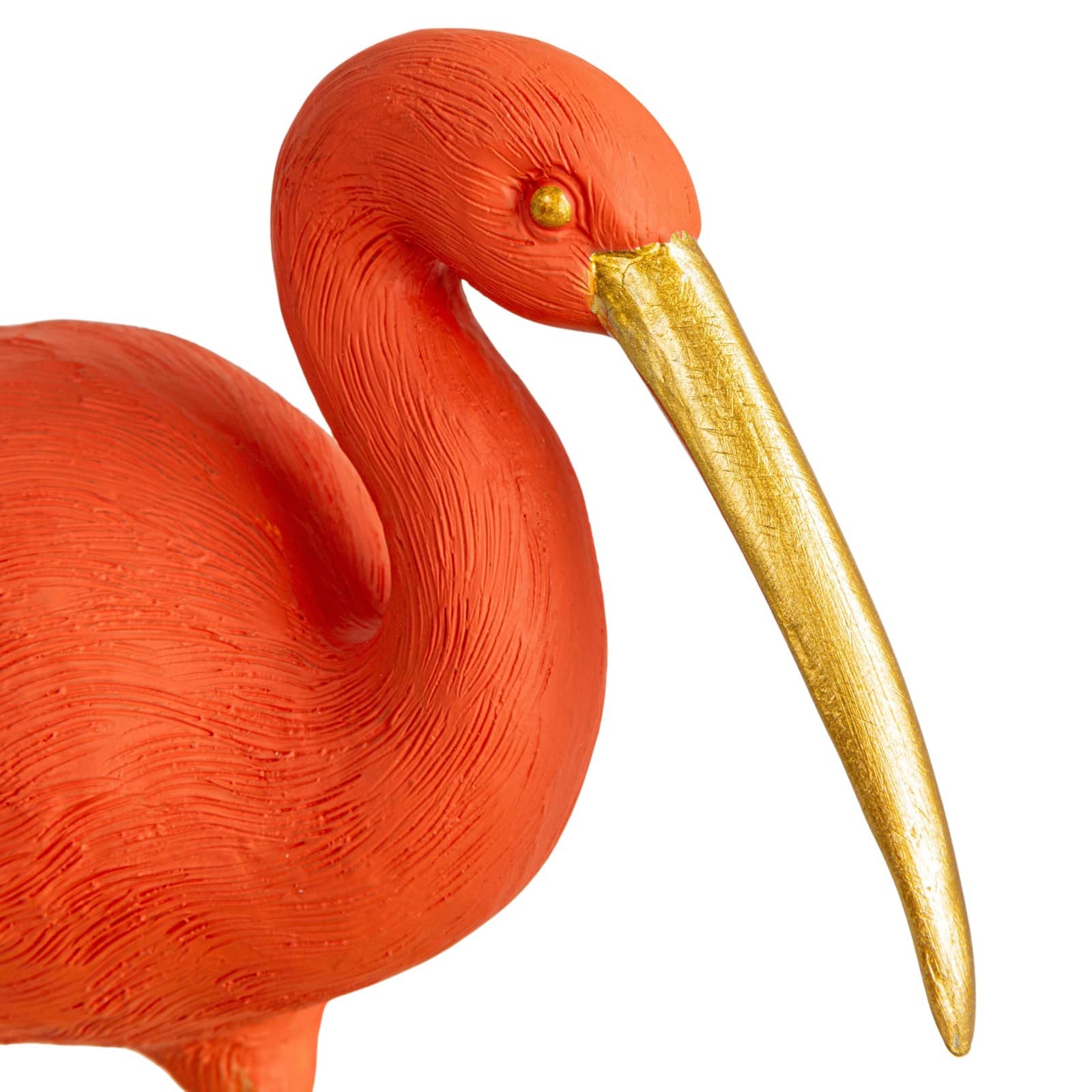 Hello Honey® 10" Coral & Gold Ibis on Mirrored Tray