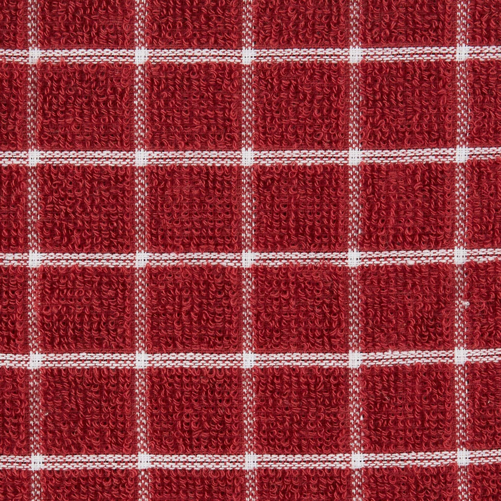 Barn Red Combo Windowpane Dishcloth, 6ct.