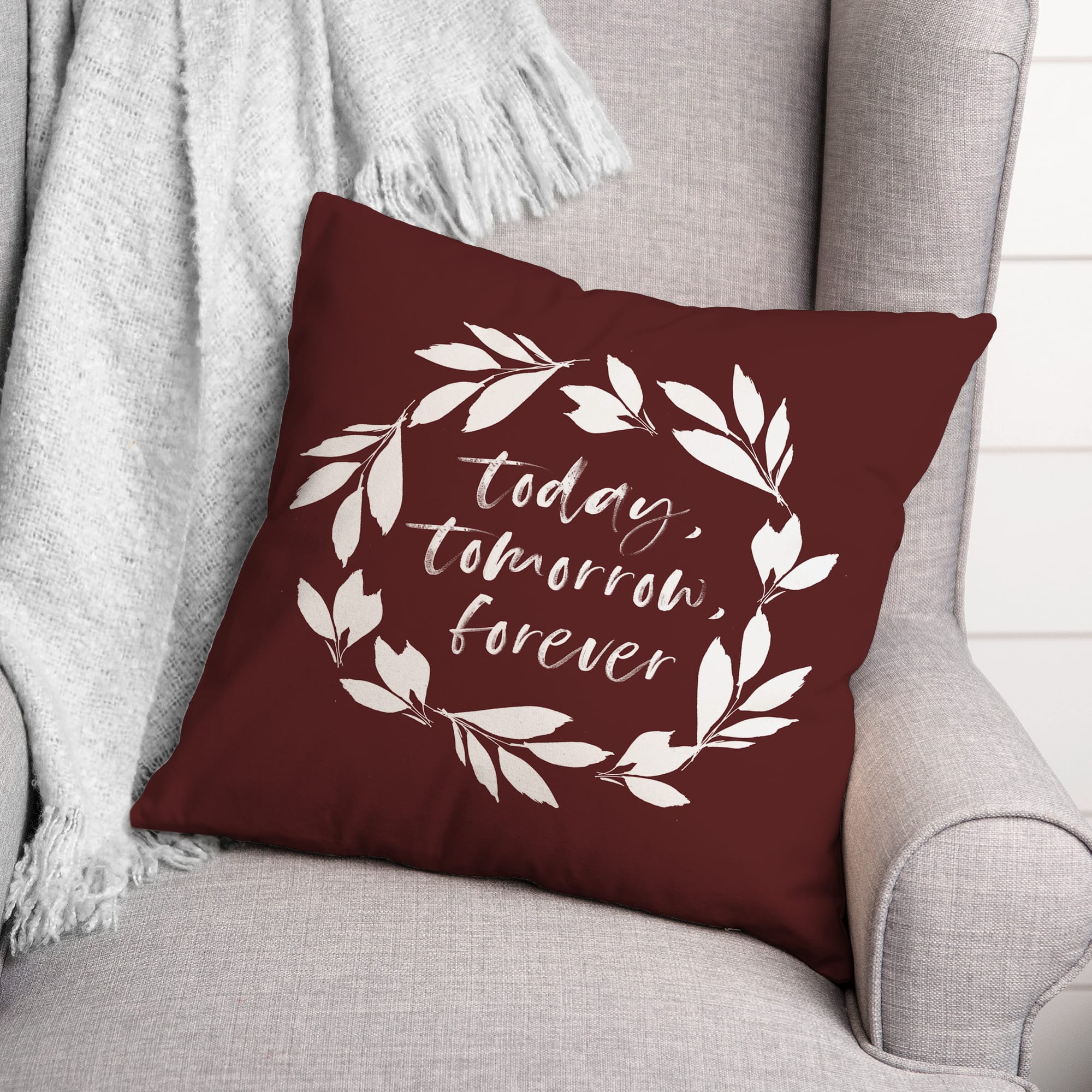 18" x 18" Today Tomorrow Forever Throw Pillow