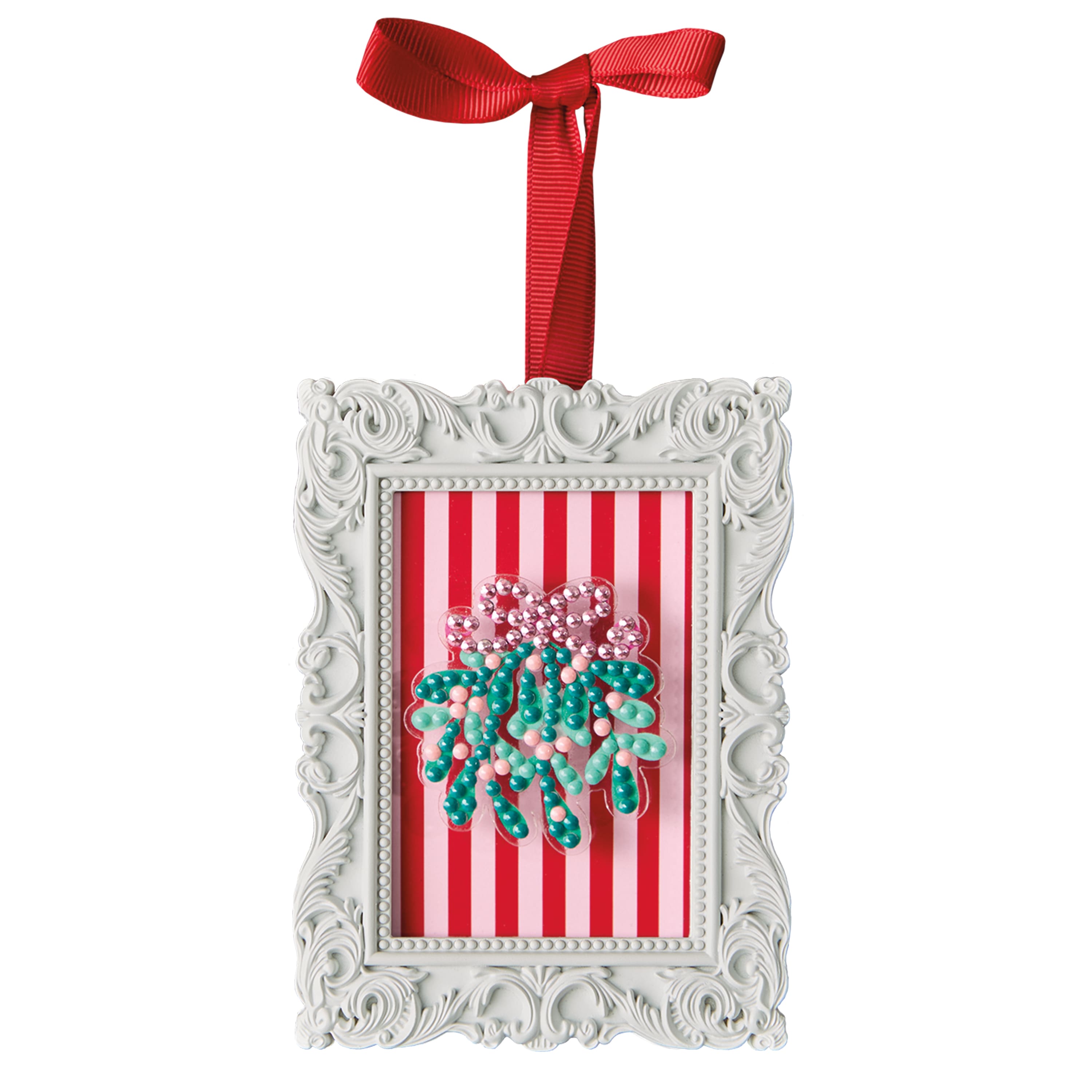2" x 3" Framed Mistletoe Ornament Diamond Art Kit by Make Market®