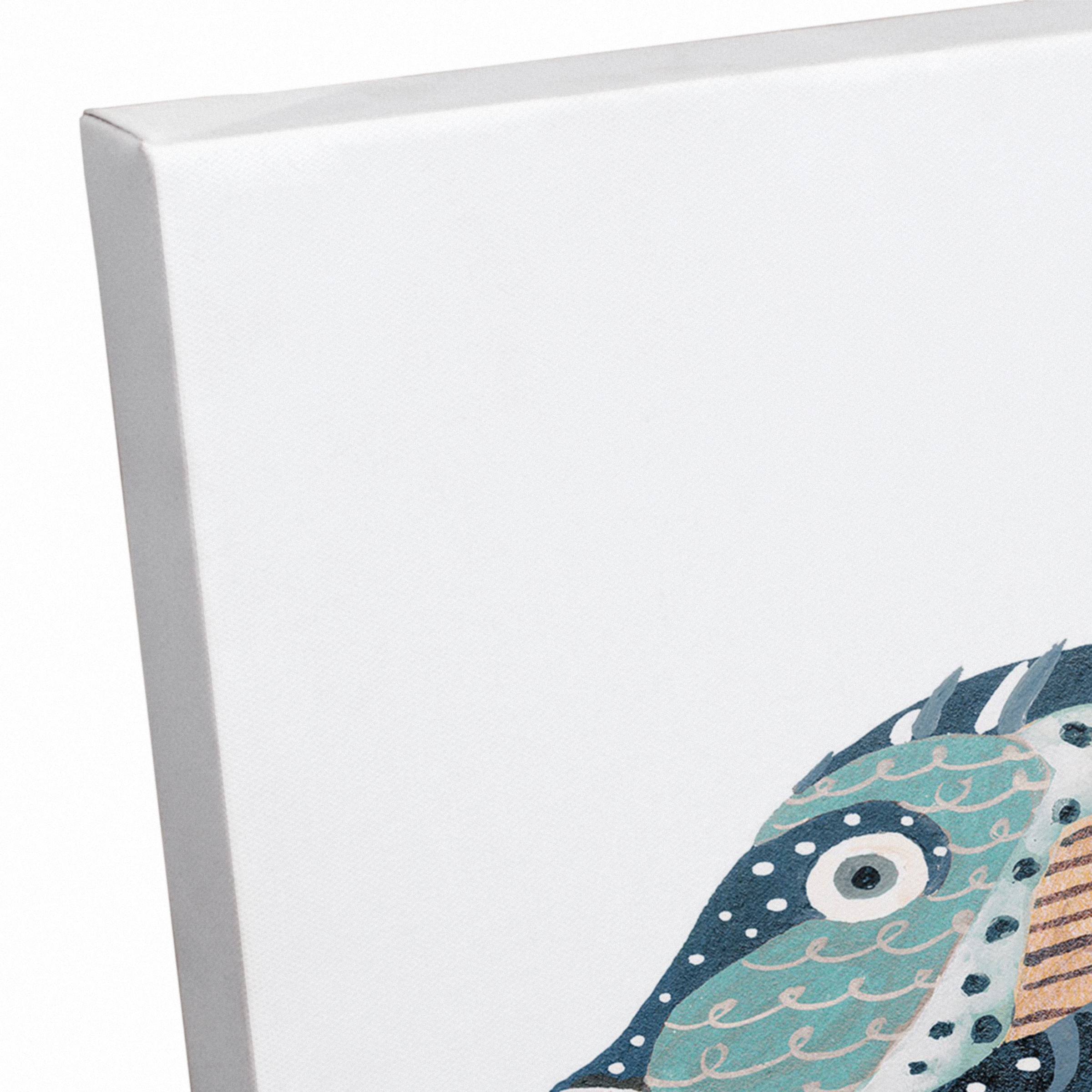 Colorful Patterned Fish 16" x 12" Canvas Wall Art