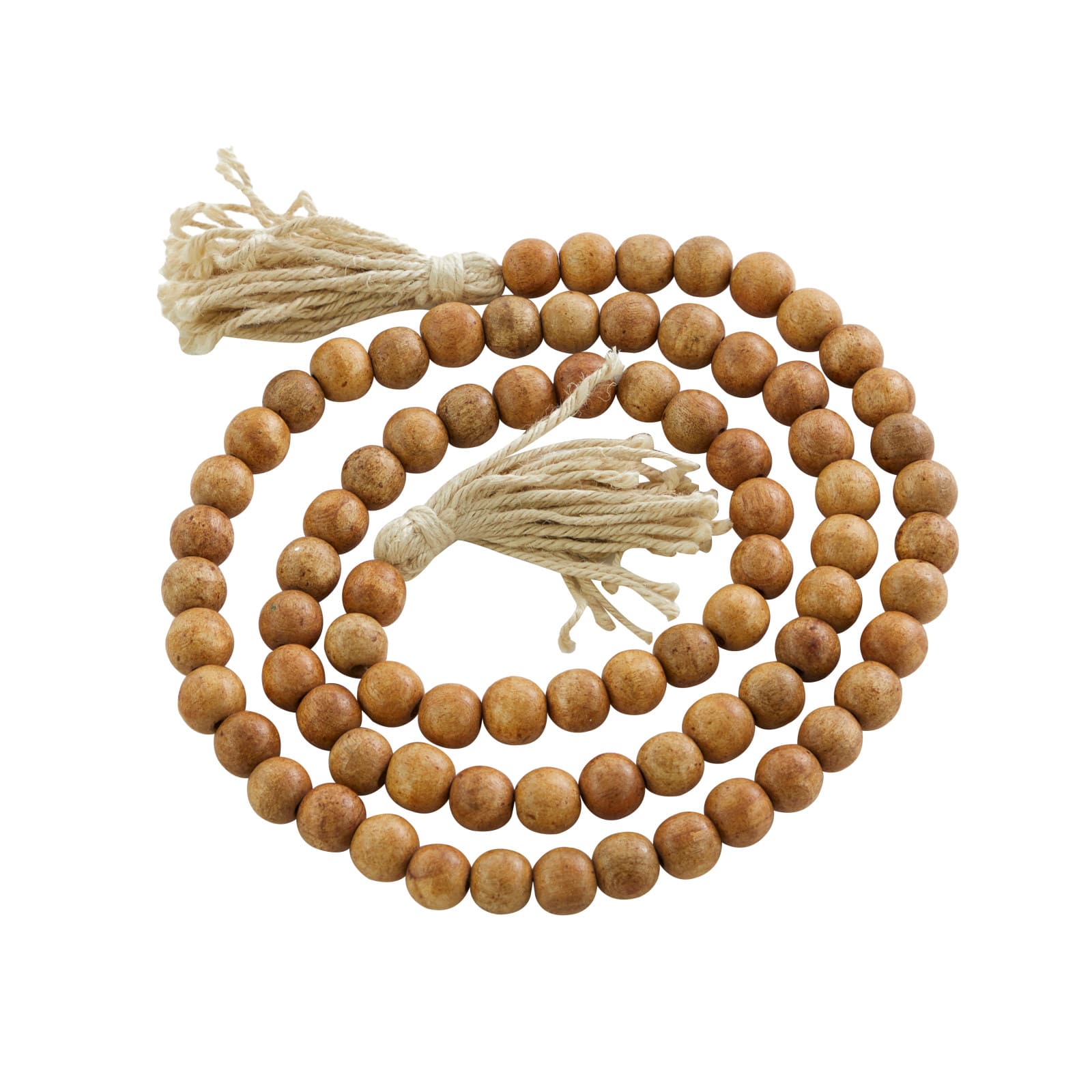 Brown Wood Bohemian Bead Garland 82" x 1" x 1"