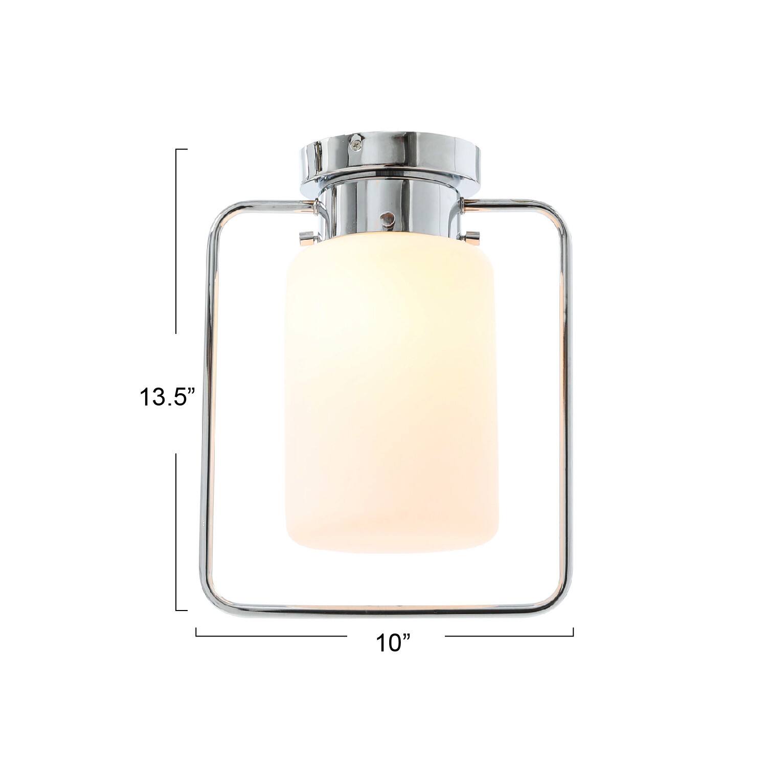 Hello Honey® Robert Stevenson Lighting Ezra Metal & Frosted Glass Convertible Ceiling Light