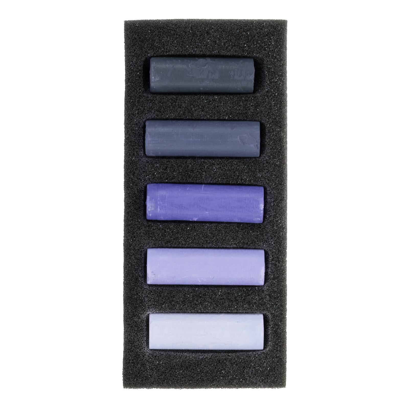 Rembrandt 5 Color Deep Violets Half Stick Soft Pastel Set