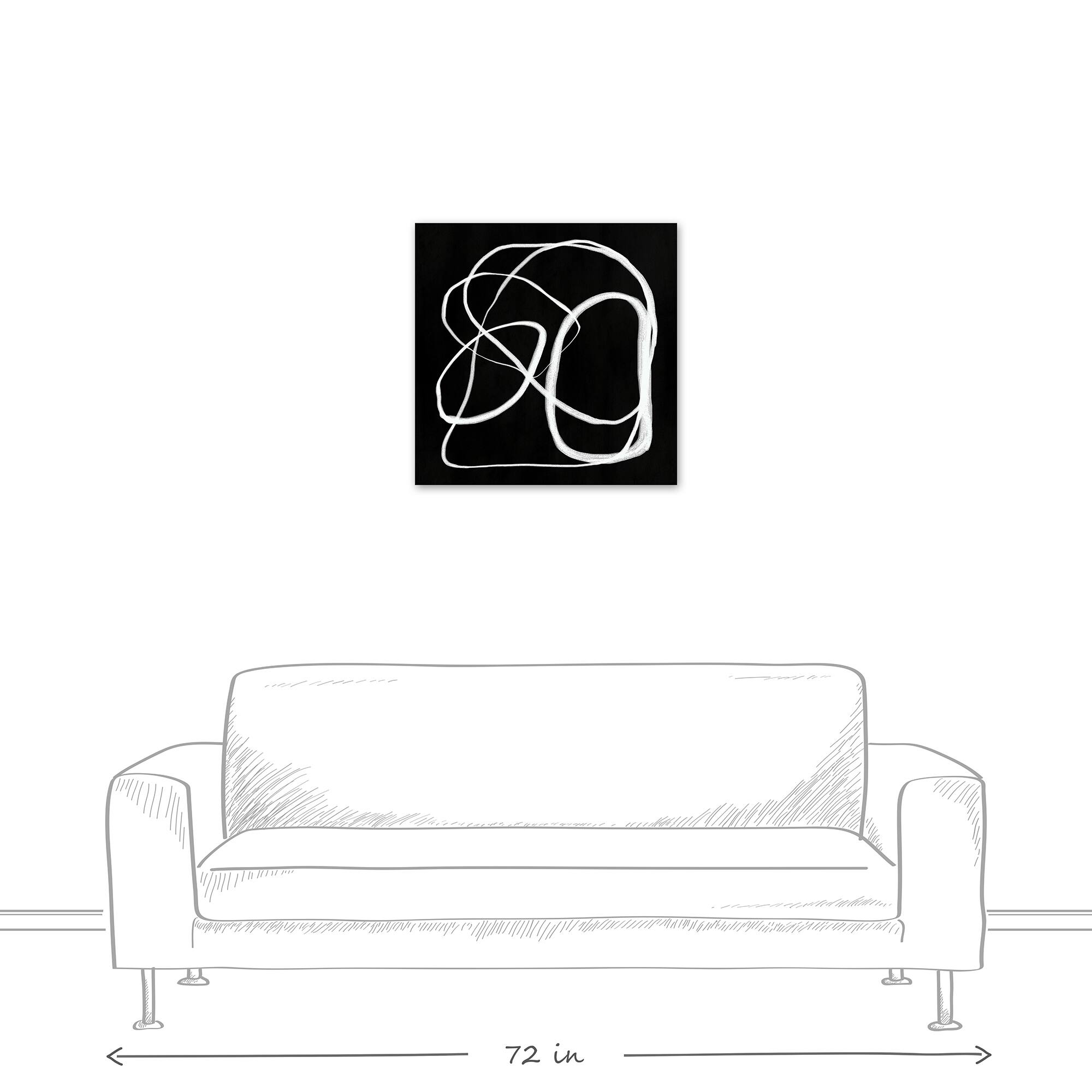Charcoal Circles 24" x 24" Canvas Wall Art