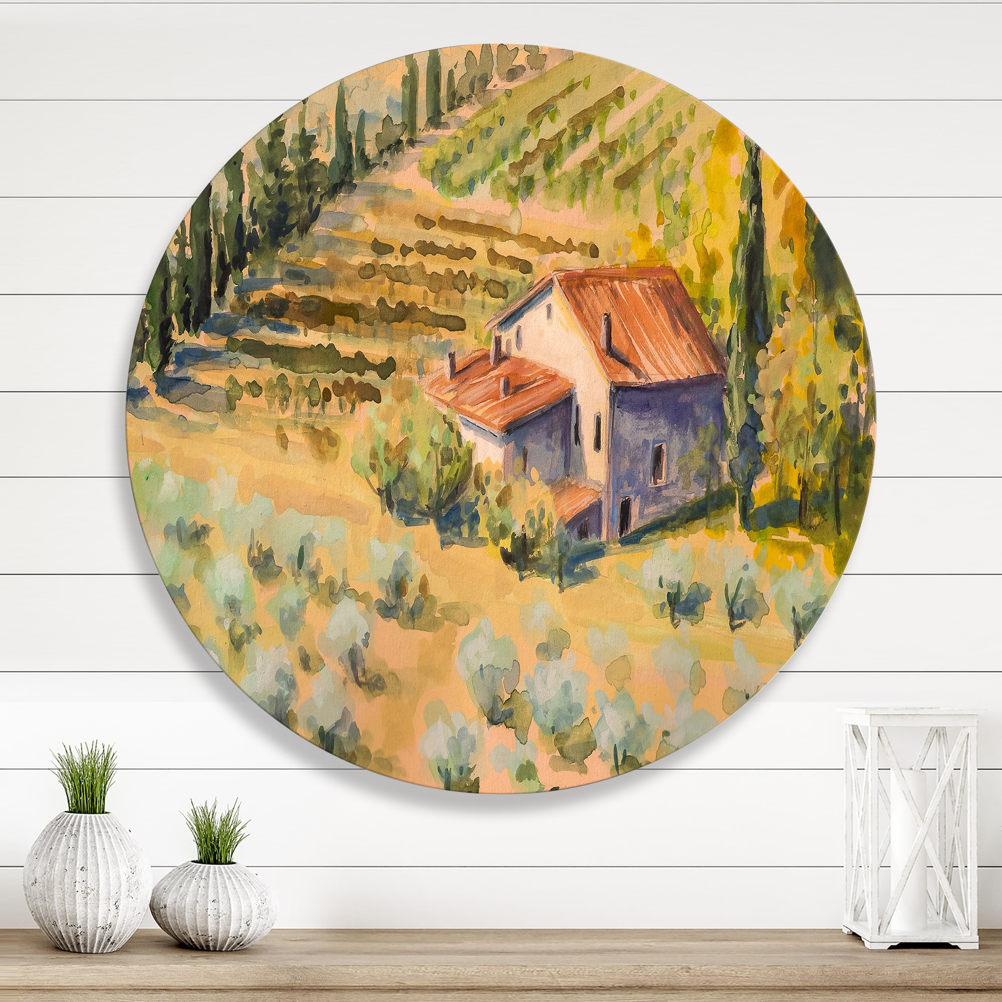 Designart - Little Farm In Countryside