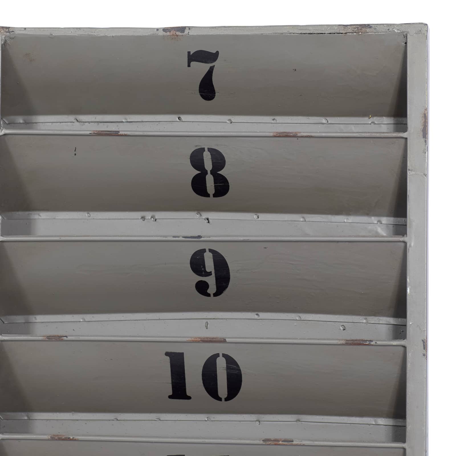 36" Gray Metal Industrial Memo Board Metal Wall Decor