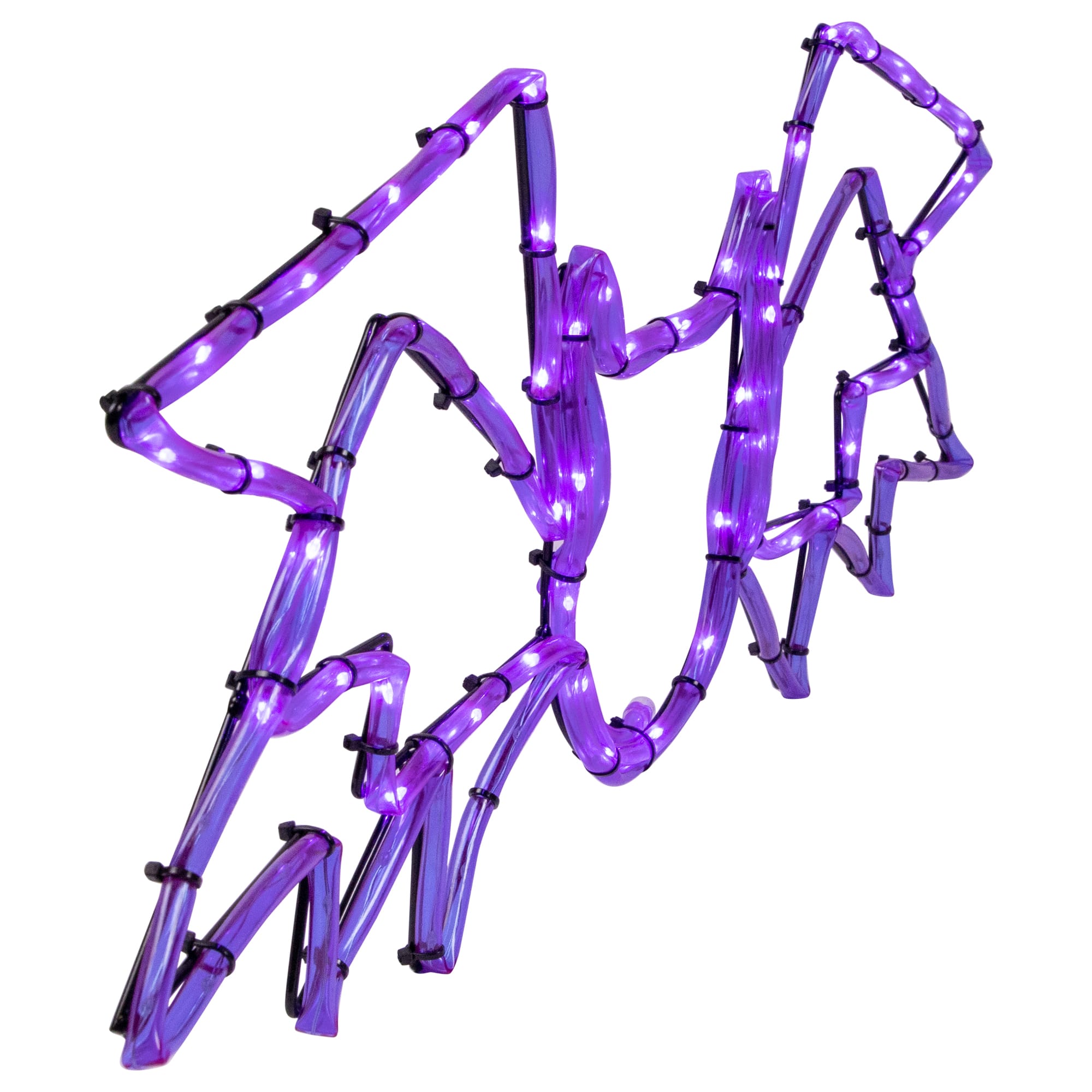 23.5" LED Purple Bat 4 Function Halloween Window Silhouette
