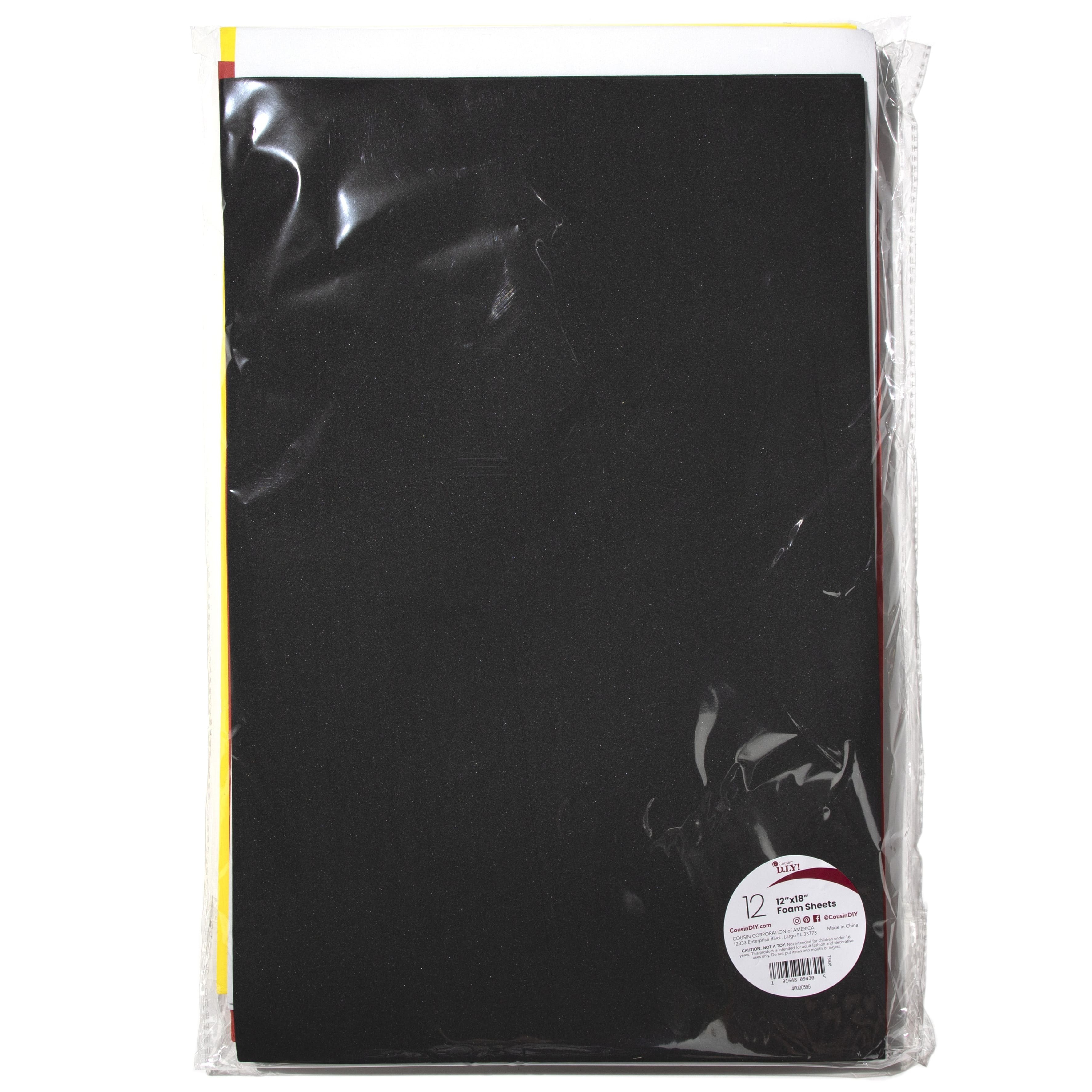 Cousin™ 12" x 18" Foam Sheets, 12 Sheets