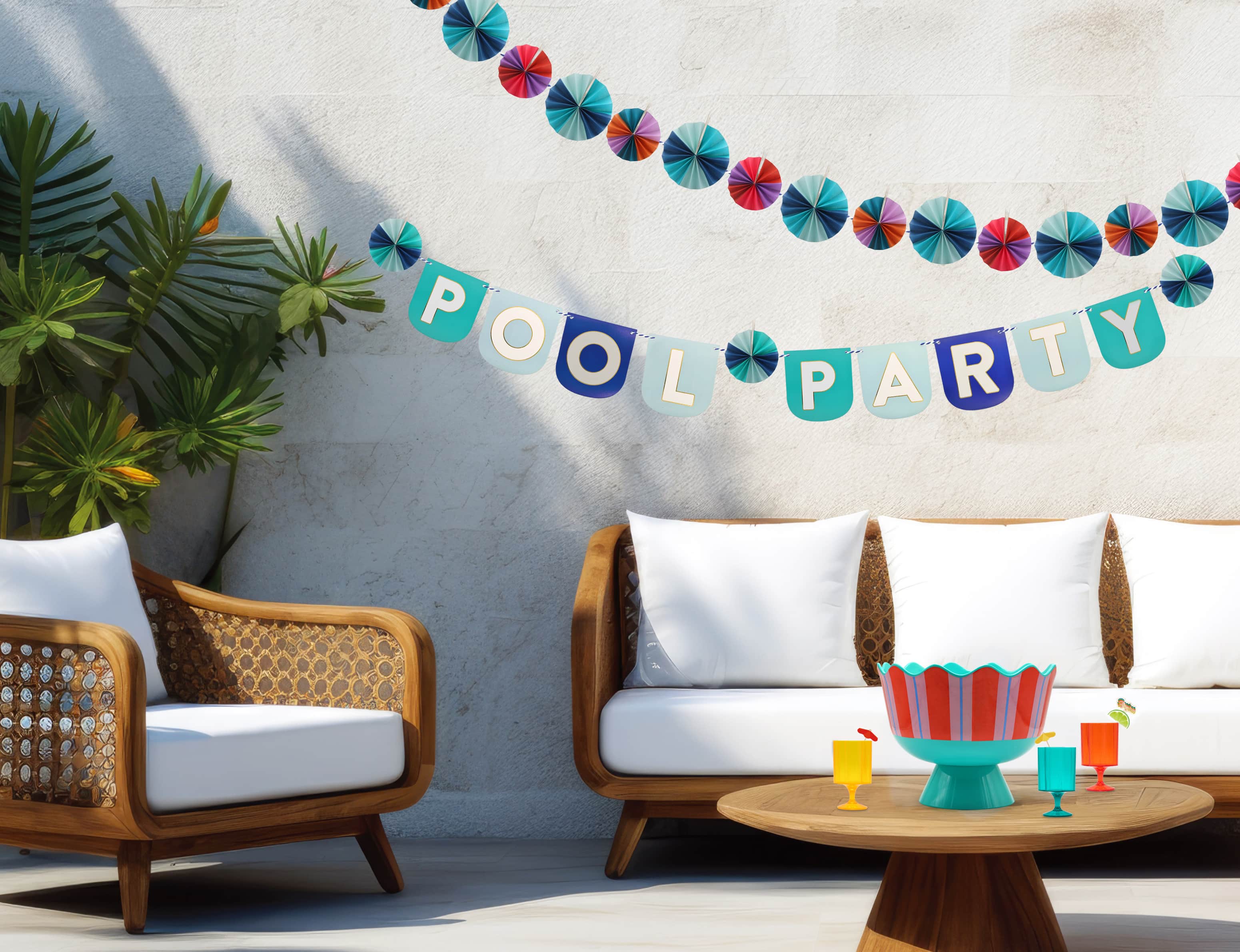 Jonathan Adler x Michaels Teal Pool Party Banner Set