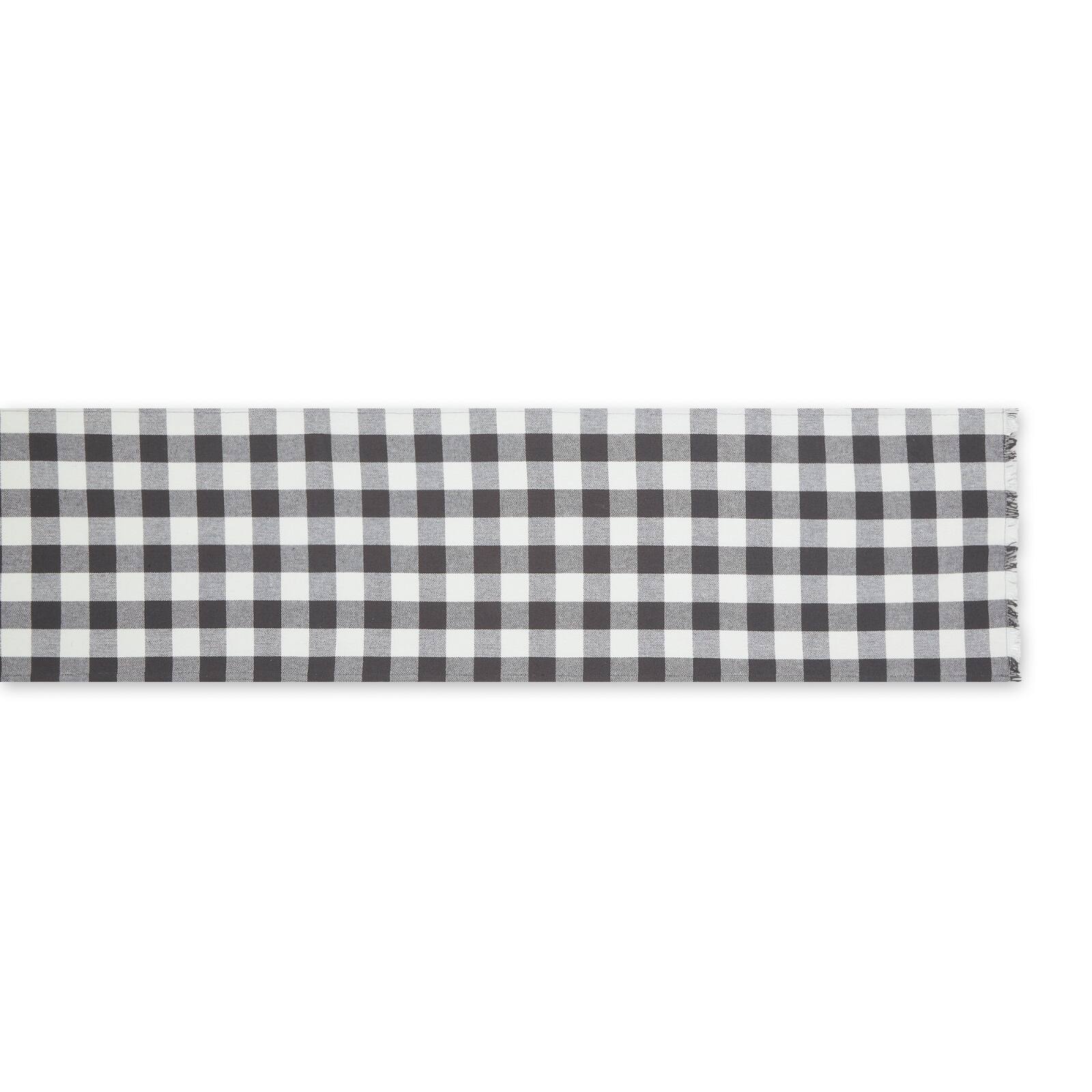 DII® 72" Heavyweight Check Fringed Table Runner
