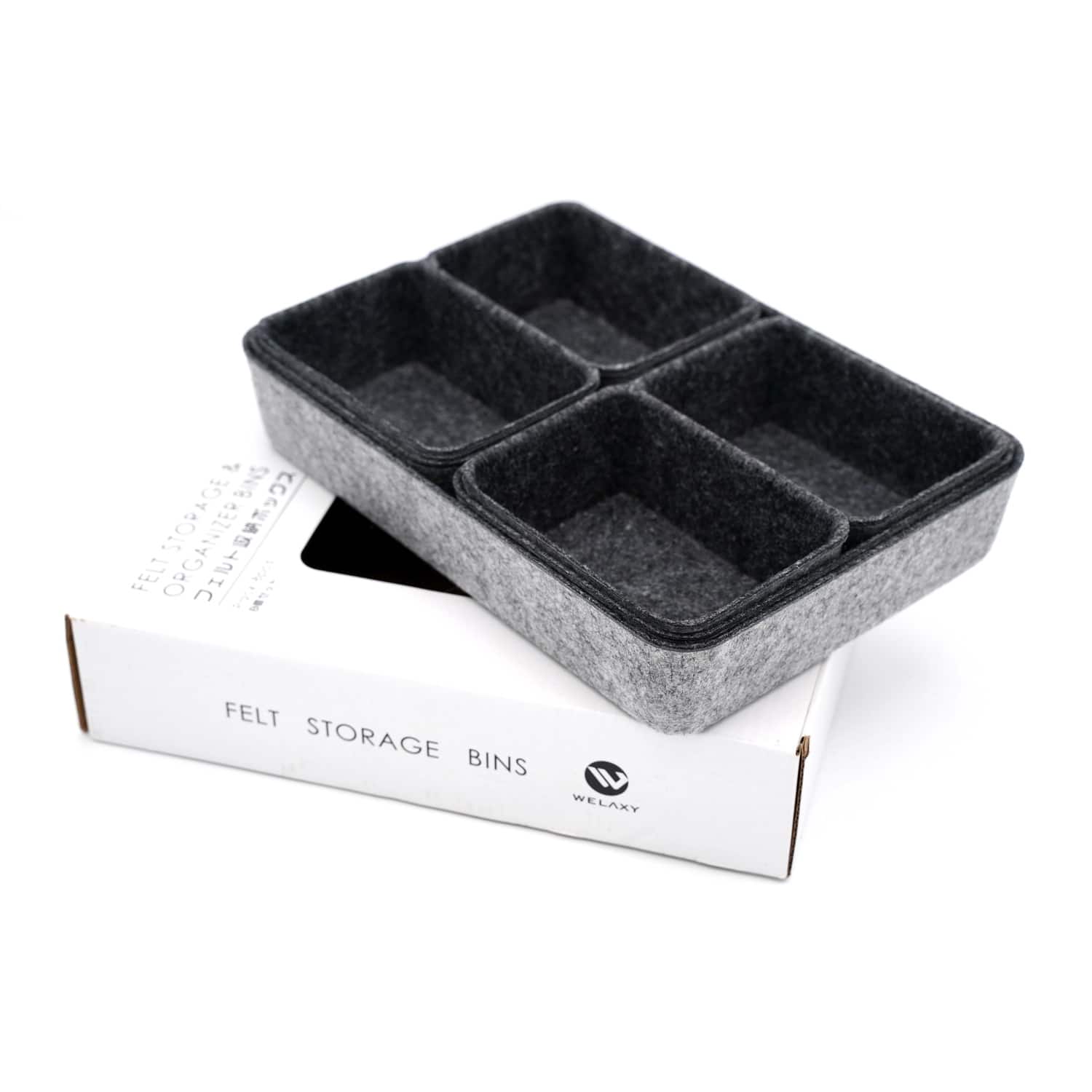 Welaxy Felt 7 Piece Drawer Organizer Tray Set