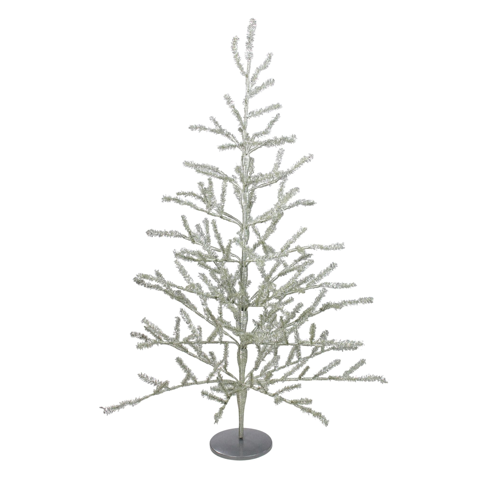 3ft. Unlit Champagne Tinsel Artificial Christmas Twig Tree