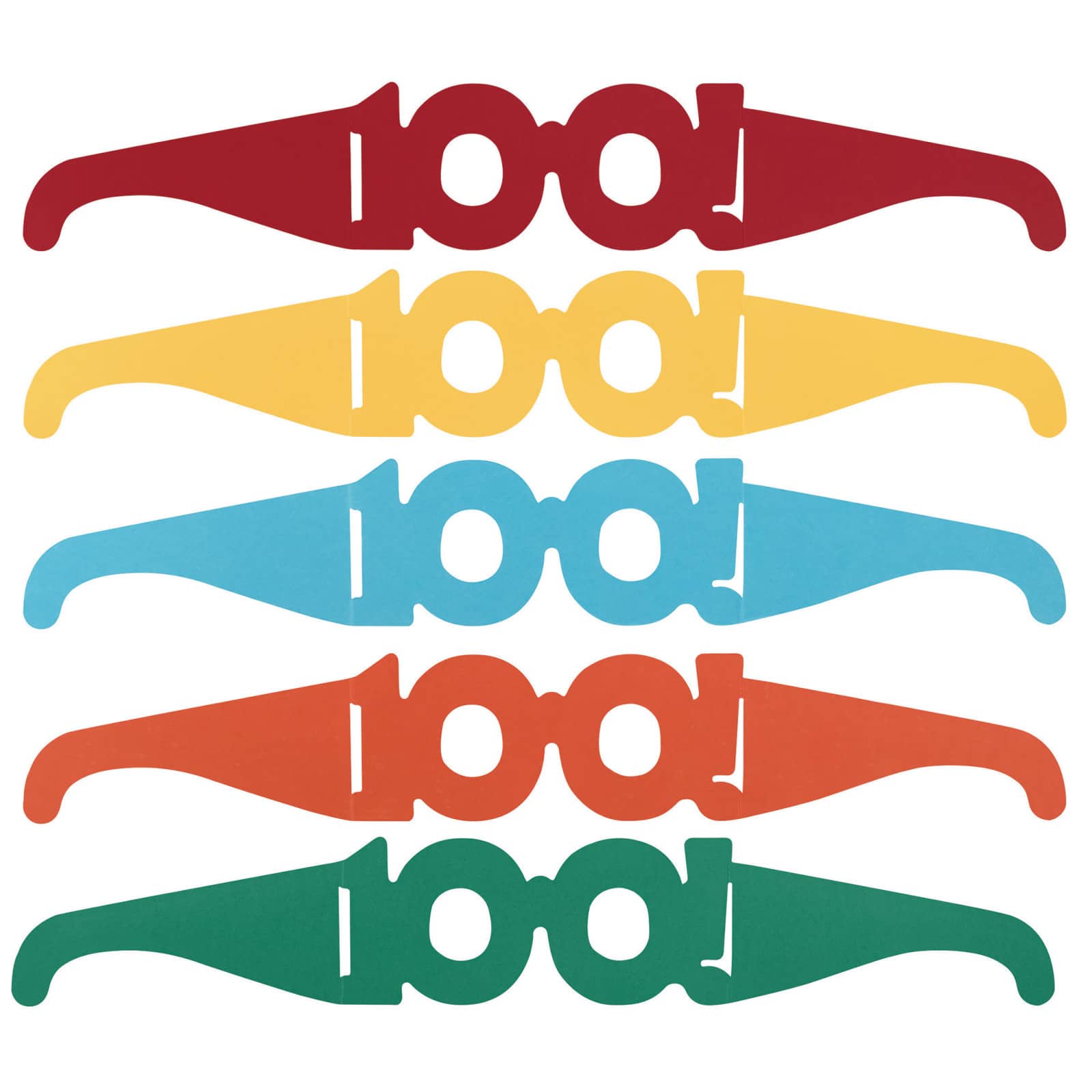Creativity Street® 100 Days of School 16" Paper Glasses Pack, 3ct.