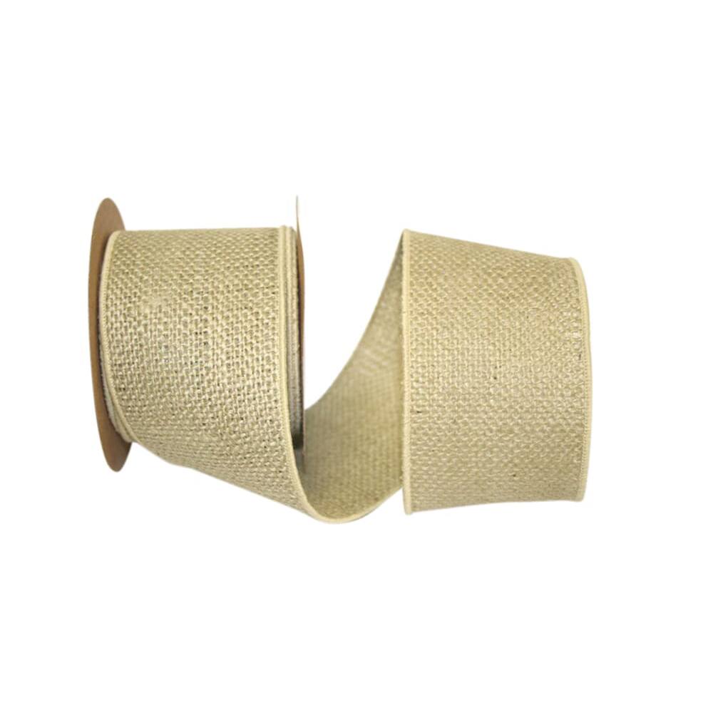 JAM Paper 2.5" x 10yd. Burlap Wired Colored Edge Ribbon