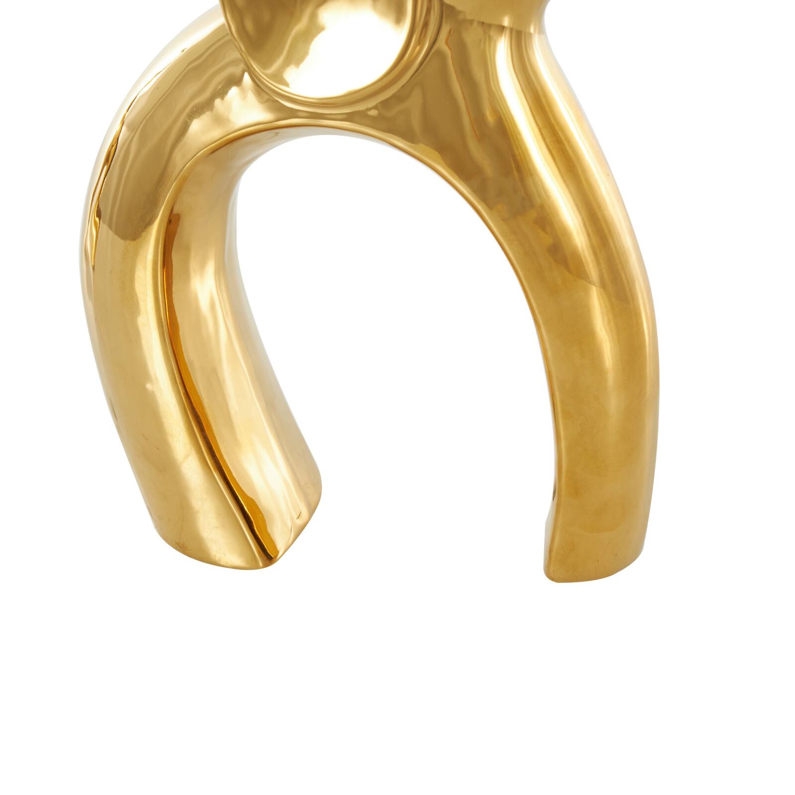 Abstract Arched Elephant Ceramic Sculpture Set