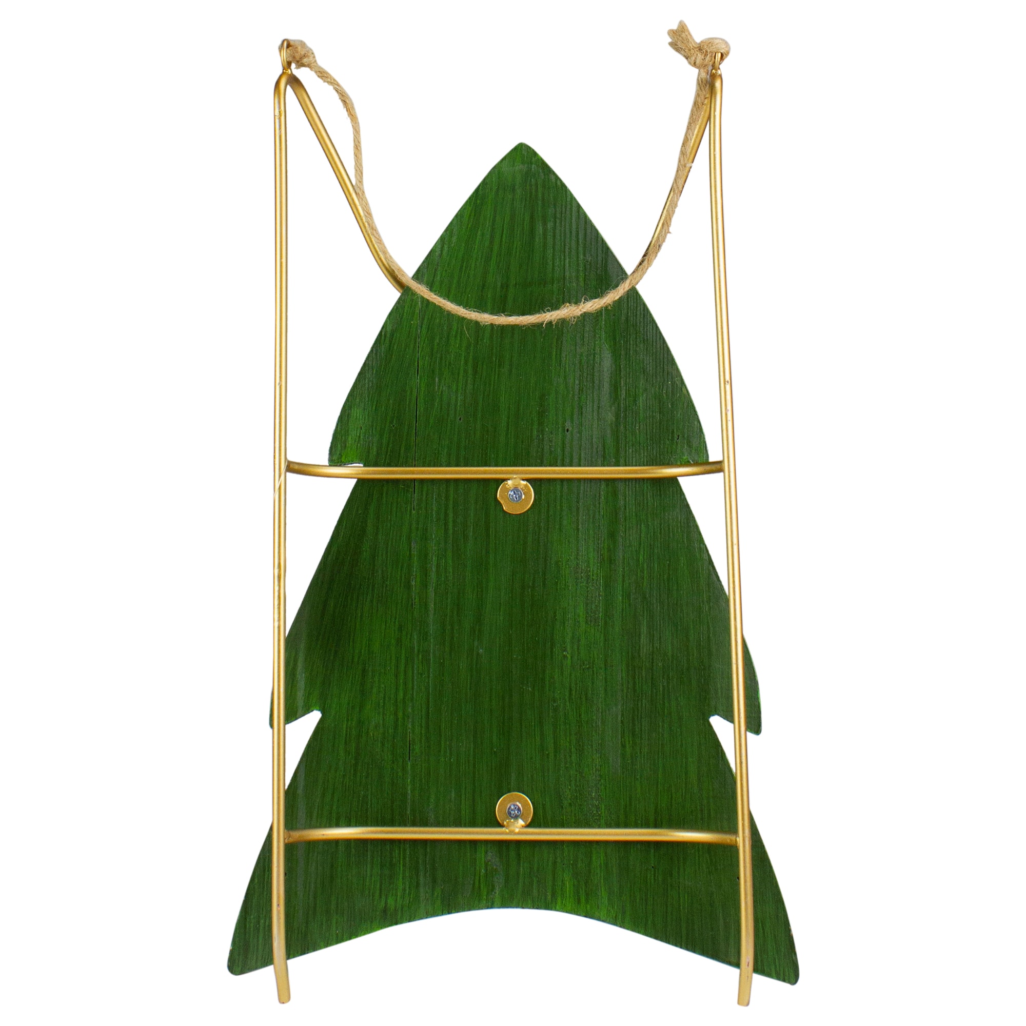 18.25'' Green Wooden Believe Christmas Snow Sled Decoration