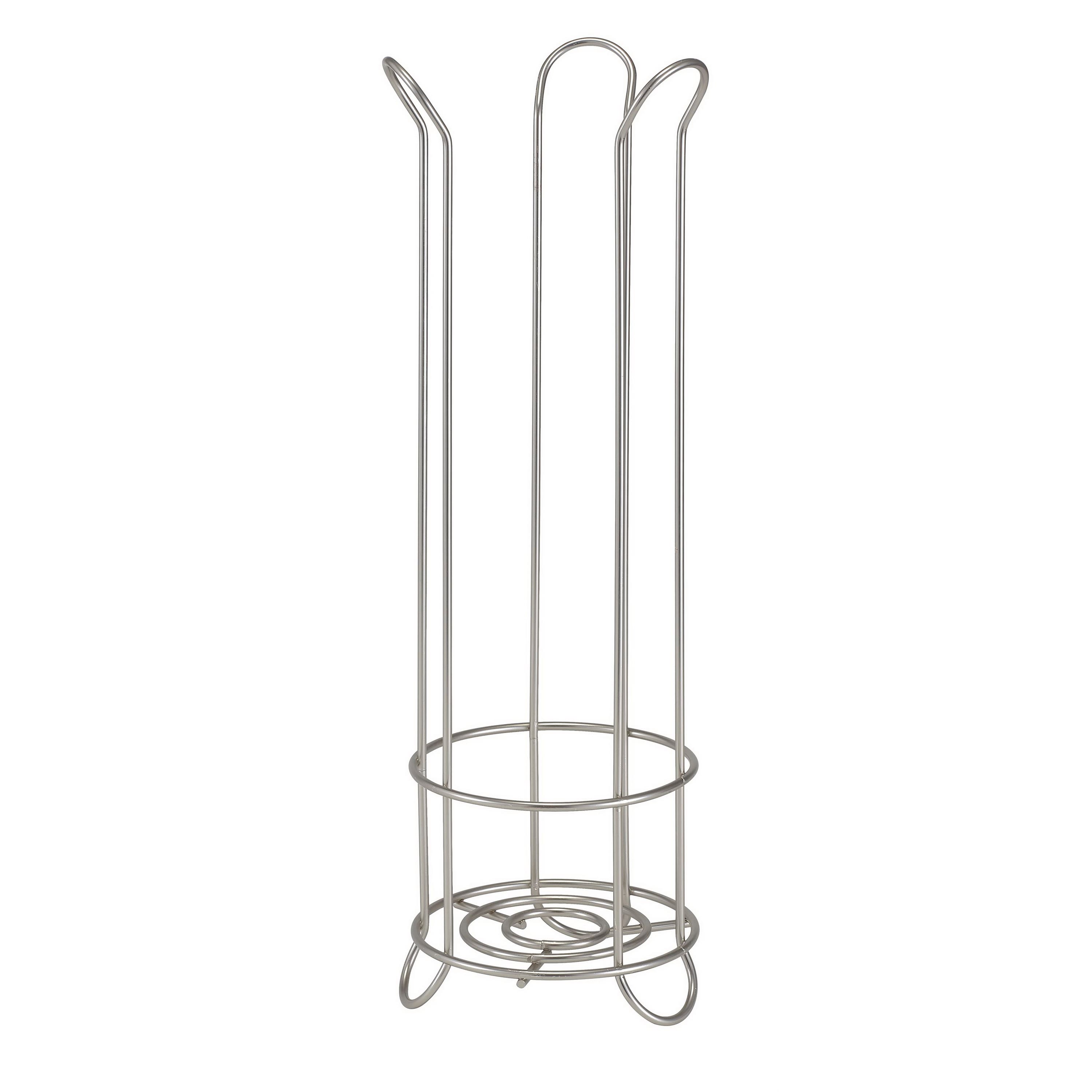 Bath Bliss Elegant Curve Design Toilet Paper Reserve in Satin Nickel