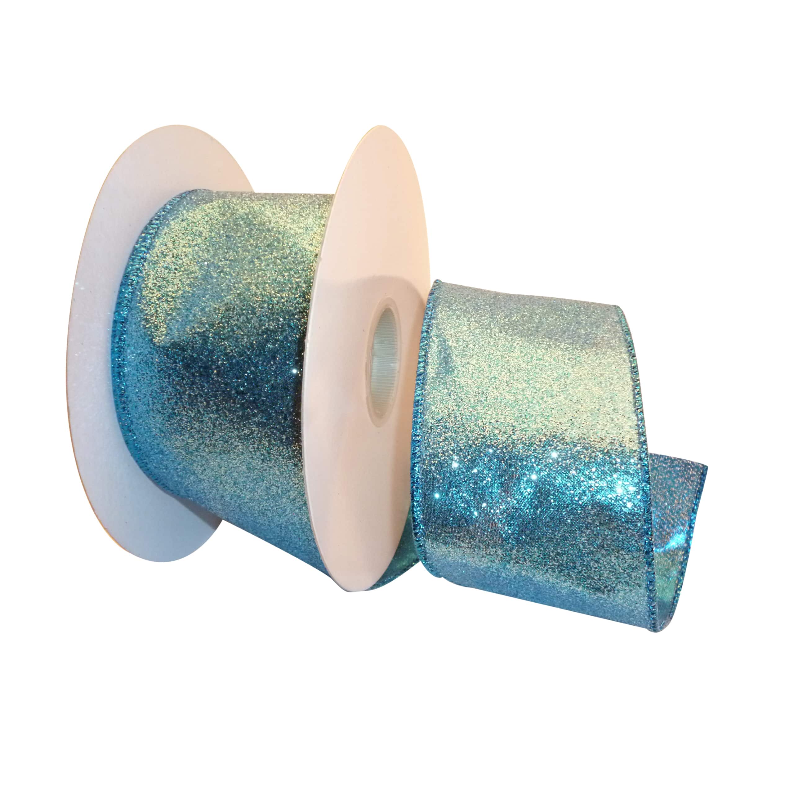 JAM Paper 2.5" x 25yd. Glitter Lamé Wired Ribbon