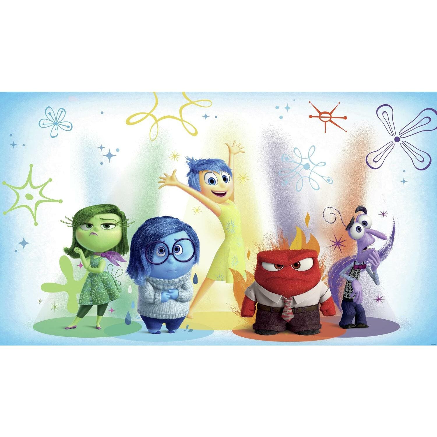 Inside Out XL Chair Rail Prepasted Mural
