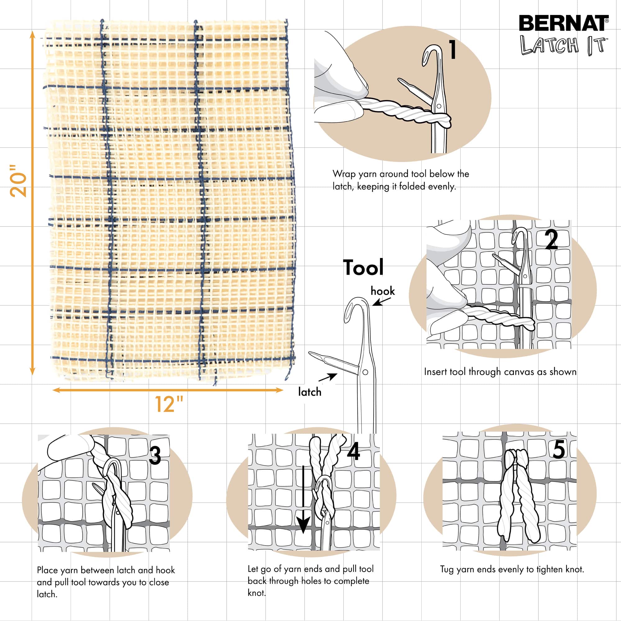 Bernat® Latch It™ Winding Road Boho Yarn Kit