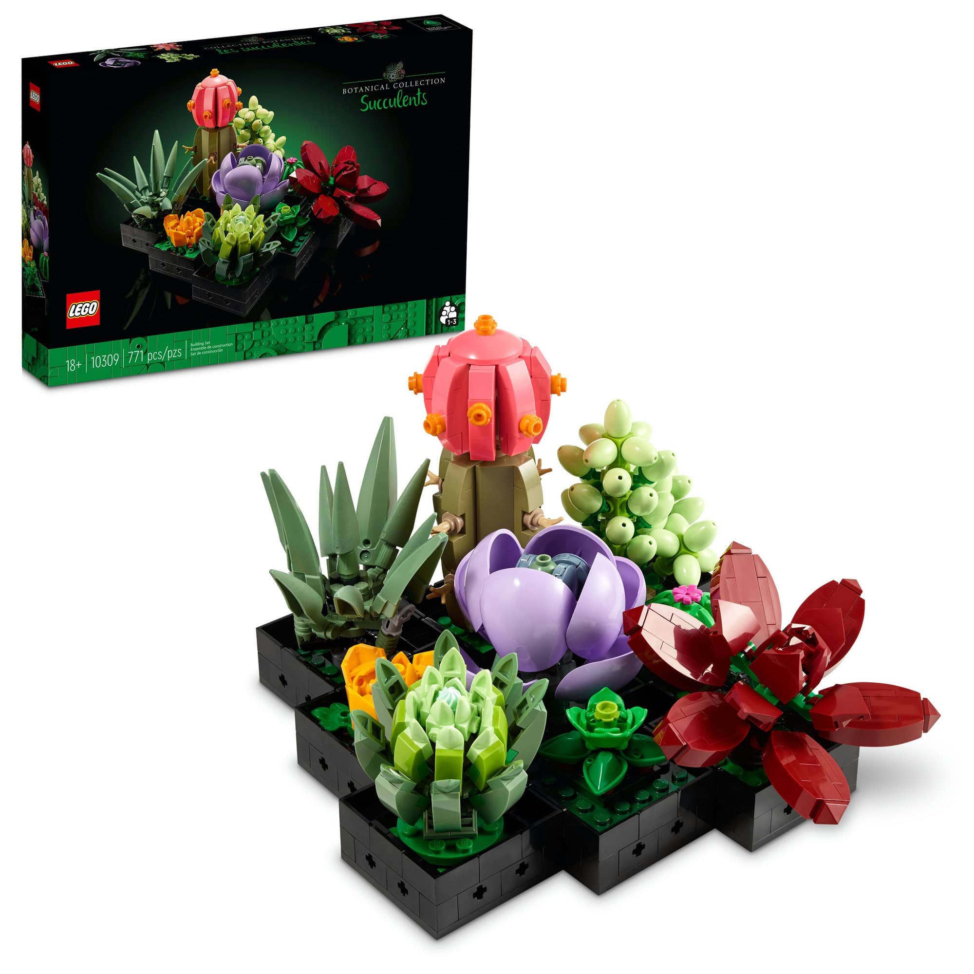 LEGO® Succulents 10309 Plant Decor Building Kit (771 Pieces)