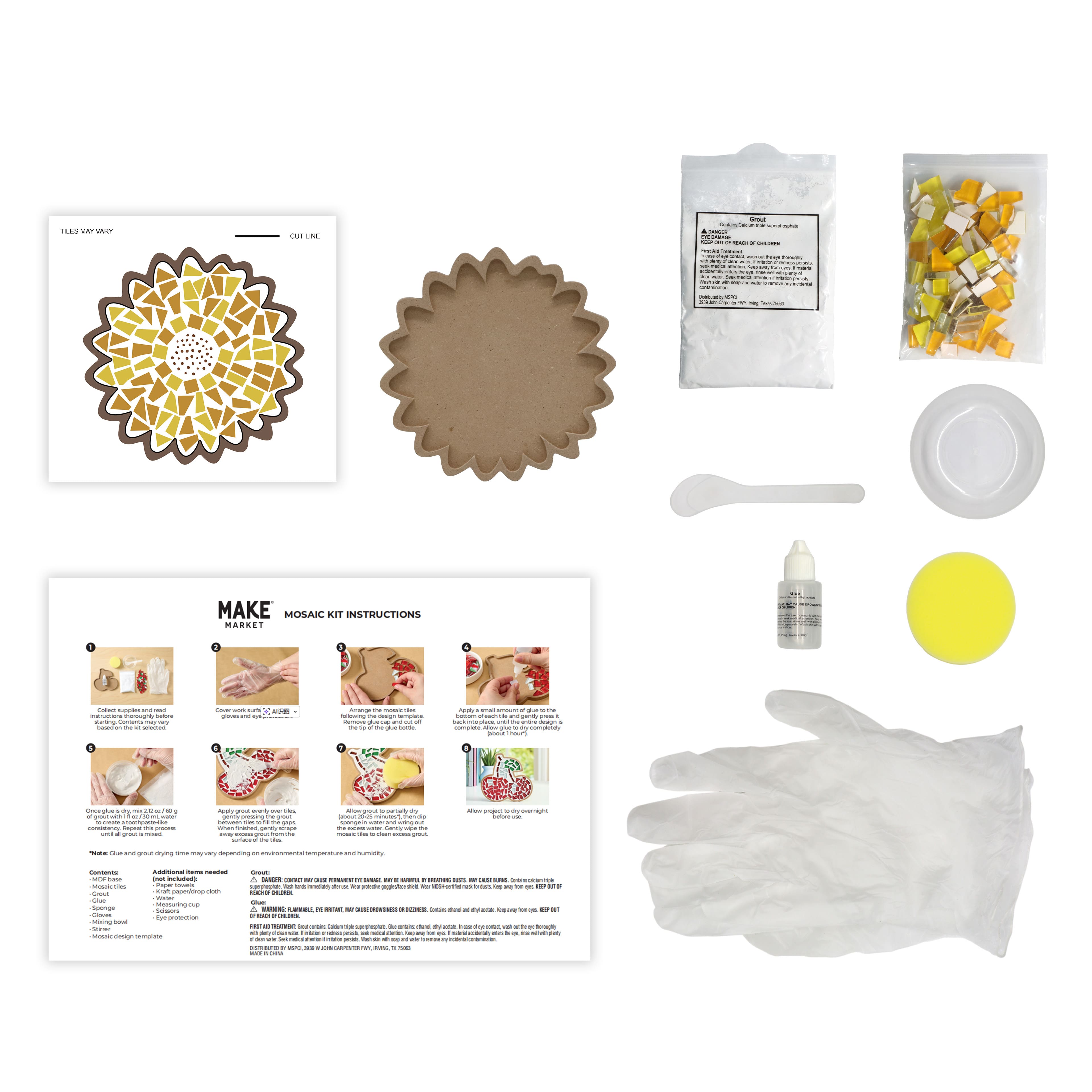 6" Sunflower Mosaic Kit by Make Market®