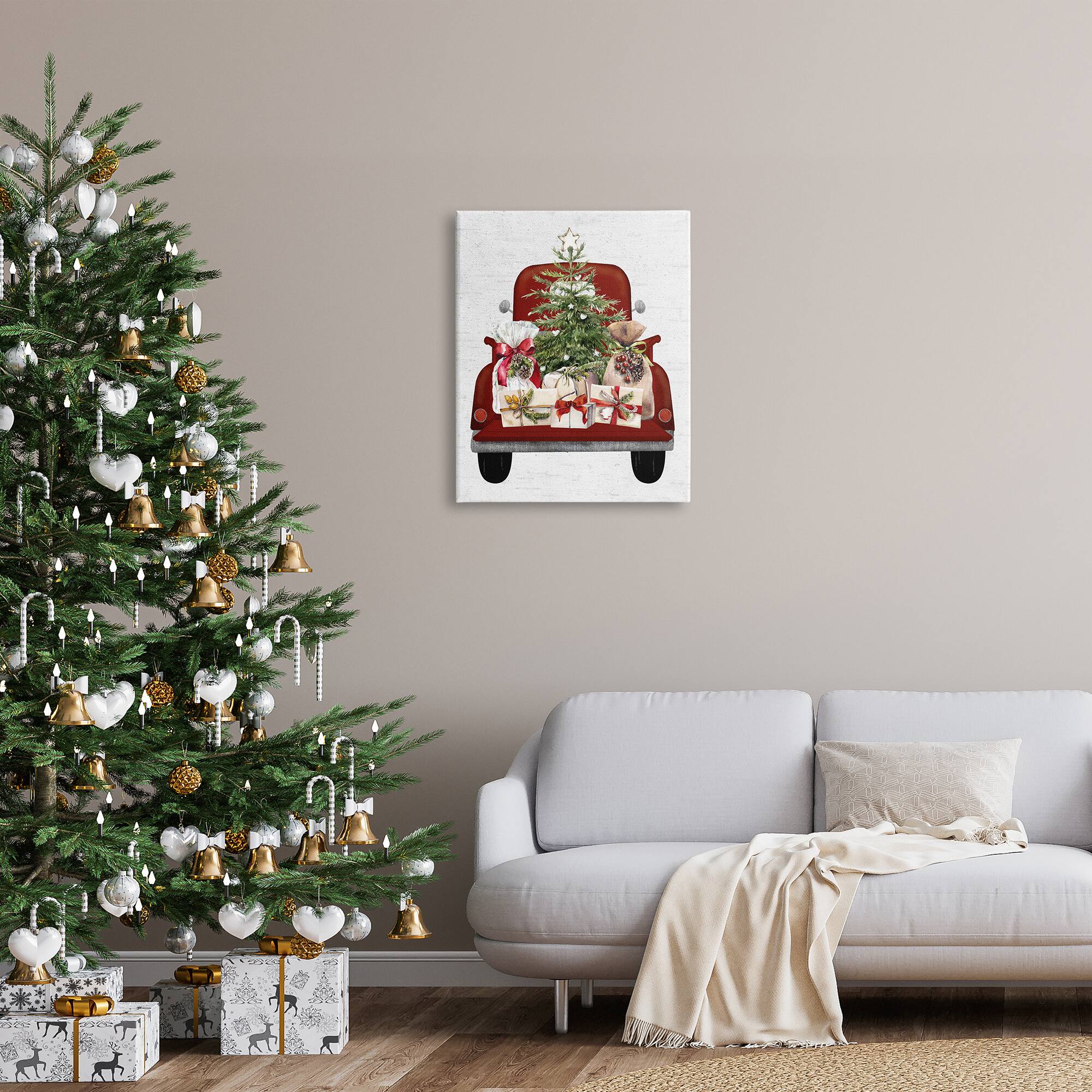 Stupell Industries Country Truck Christmas Gifts Canvas Wall Art