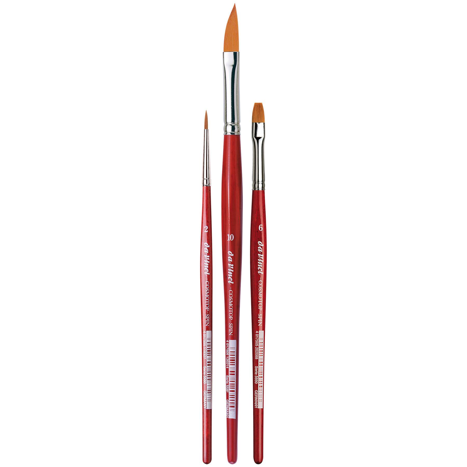 da Vinci COSMOTOP-SPIN May & Berry Artist Signature 3 Piece Synthetic Brush Set