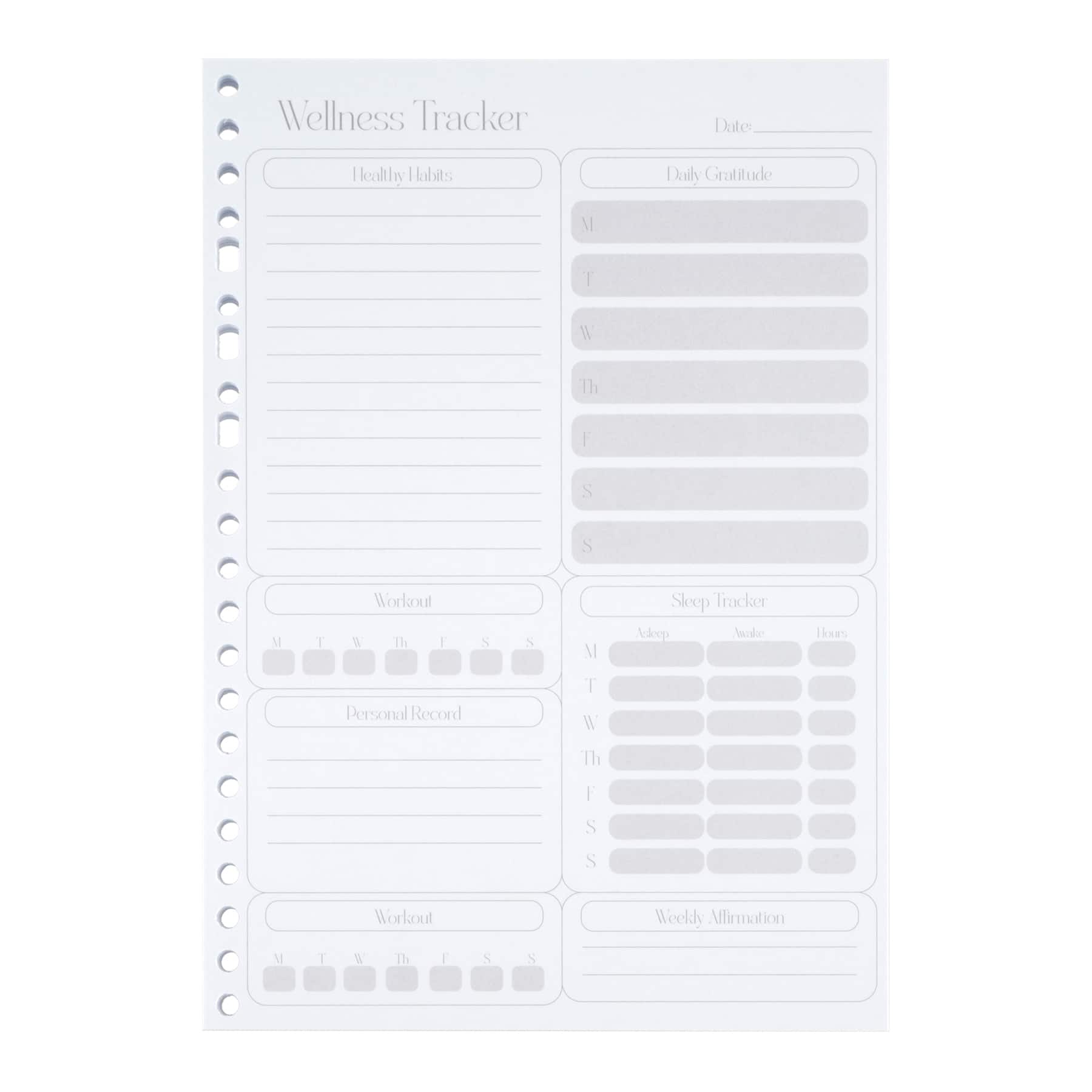 5.8" x 8.2" A5 Wellness Fill Paper, 50 Sheets by Recollections™