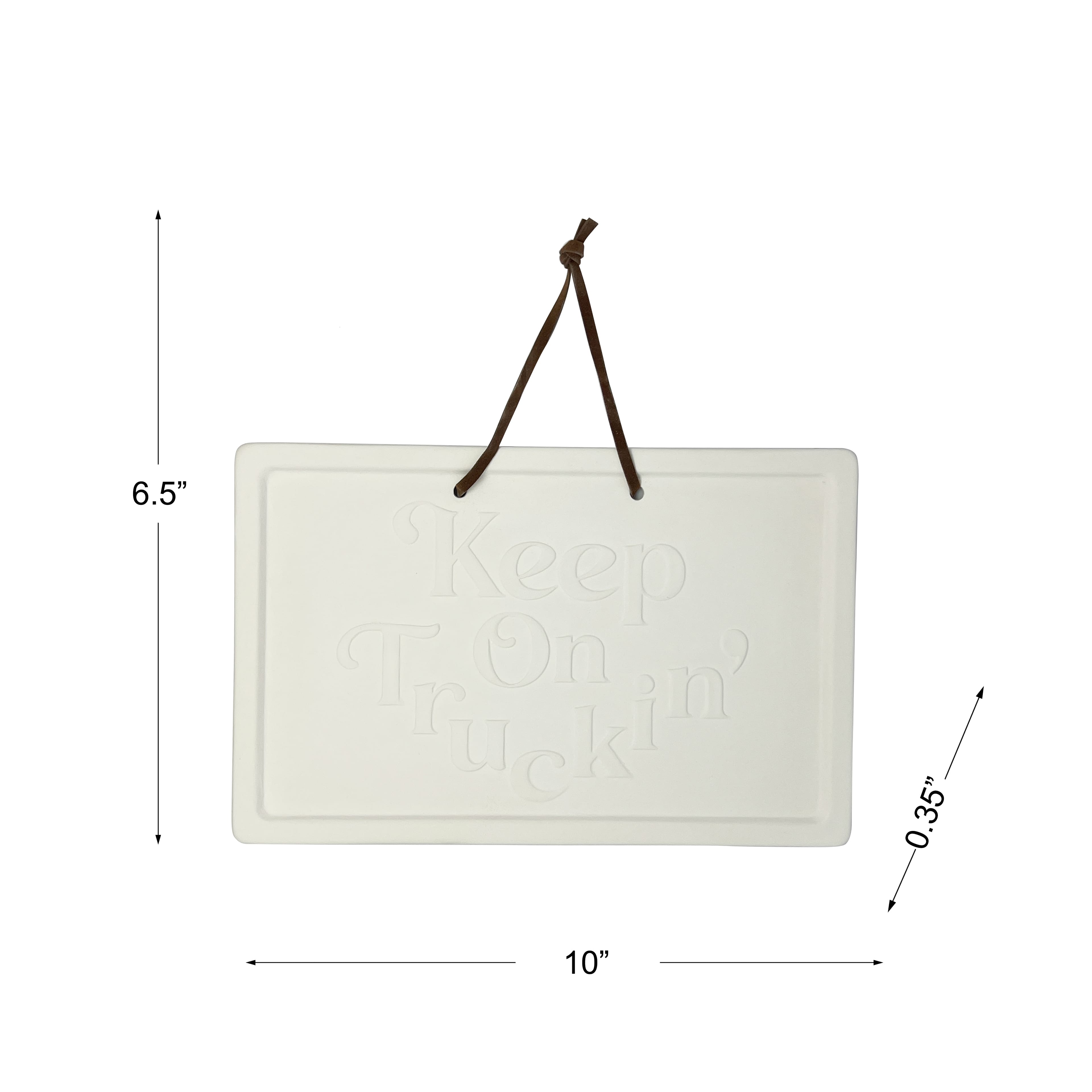 Jonathan Adler x Michaels 10" x 6.5" Keep on Truckin' DIY Ceramic Plaque
