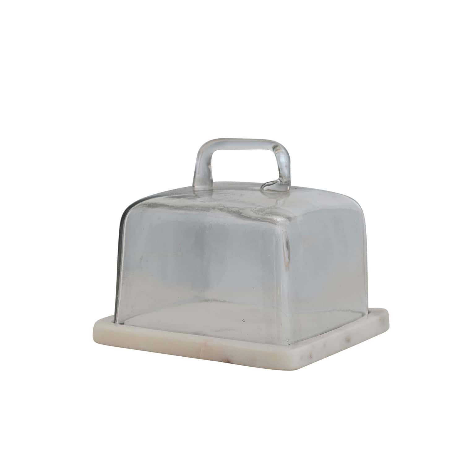 Hello Honey® Glass Cloche with White Marble Base