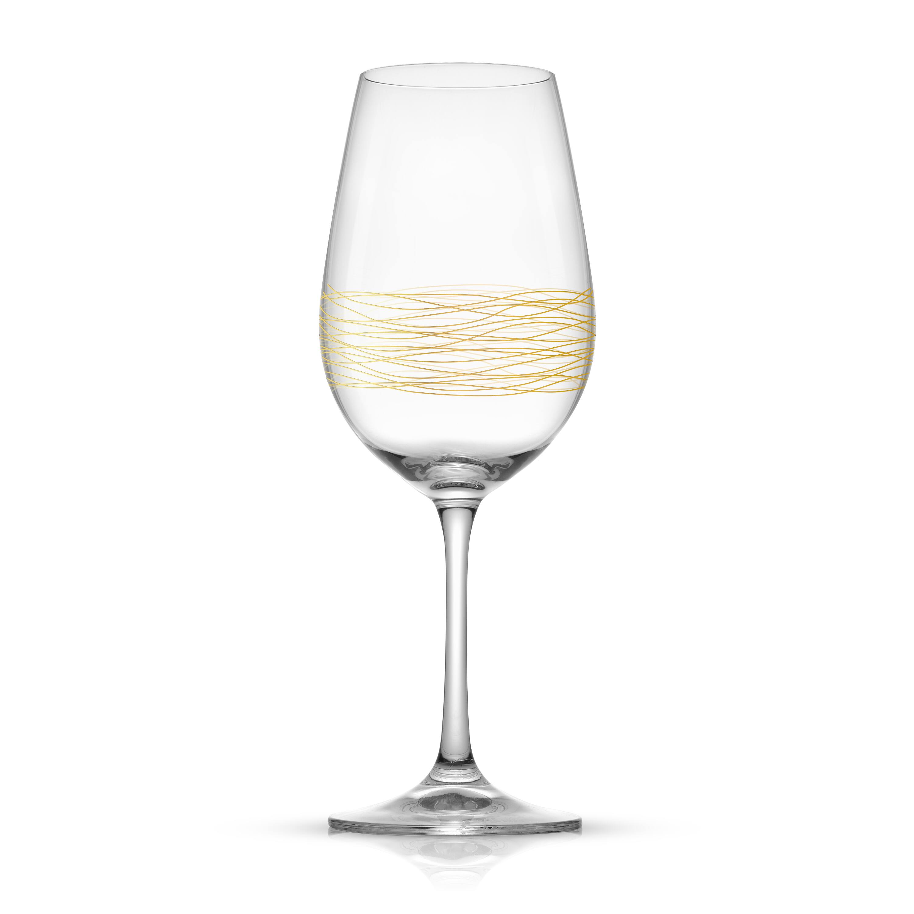 JoyJolt® Golden Royale 17oz. Crystal Red Wine Glasses, 2ct.