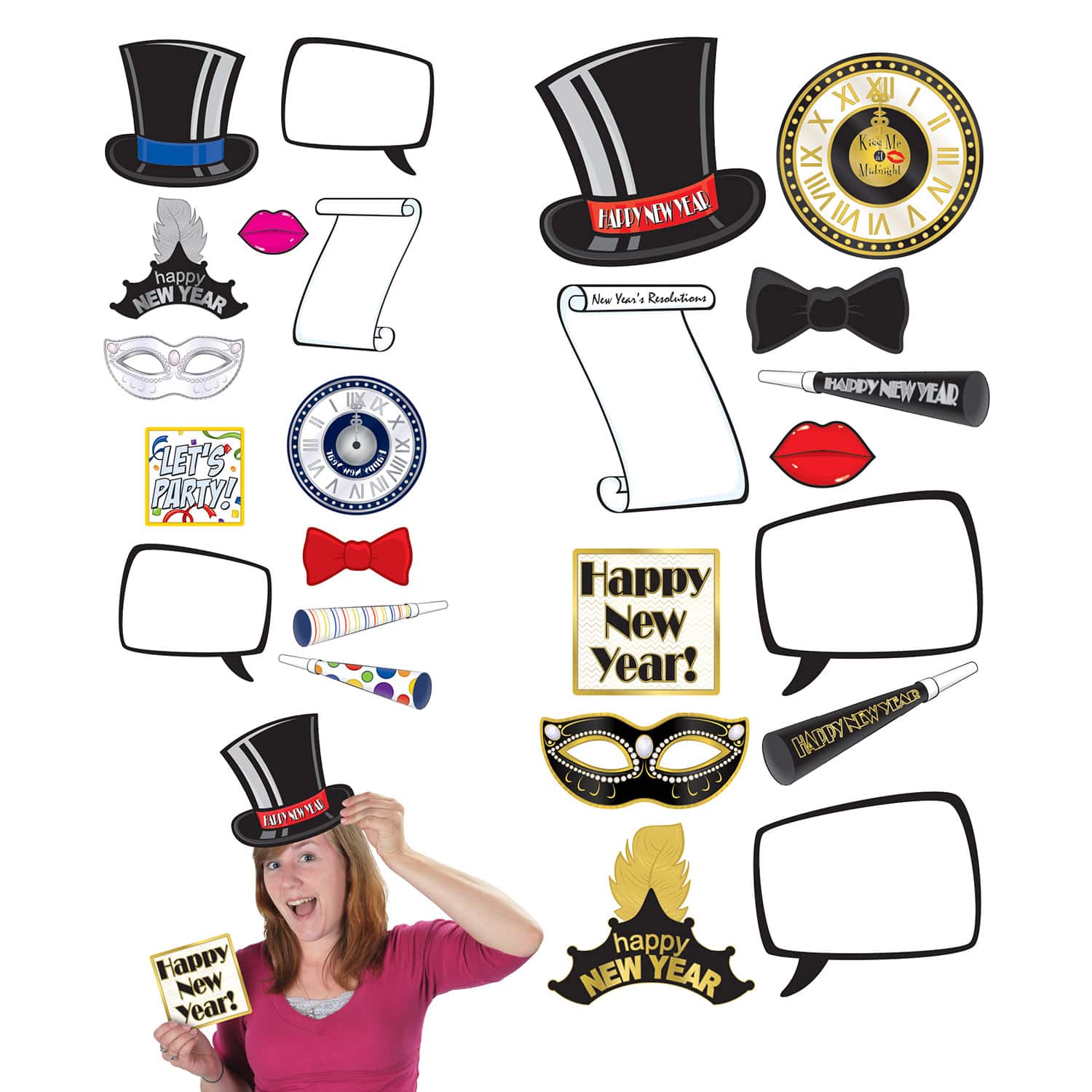 Beistle New Year Photo Fun Signs, 24ct.