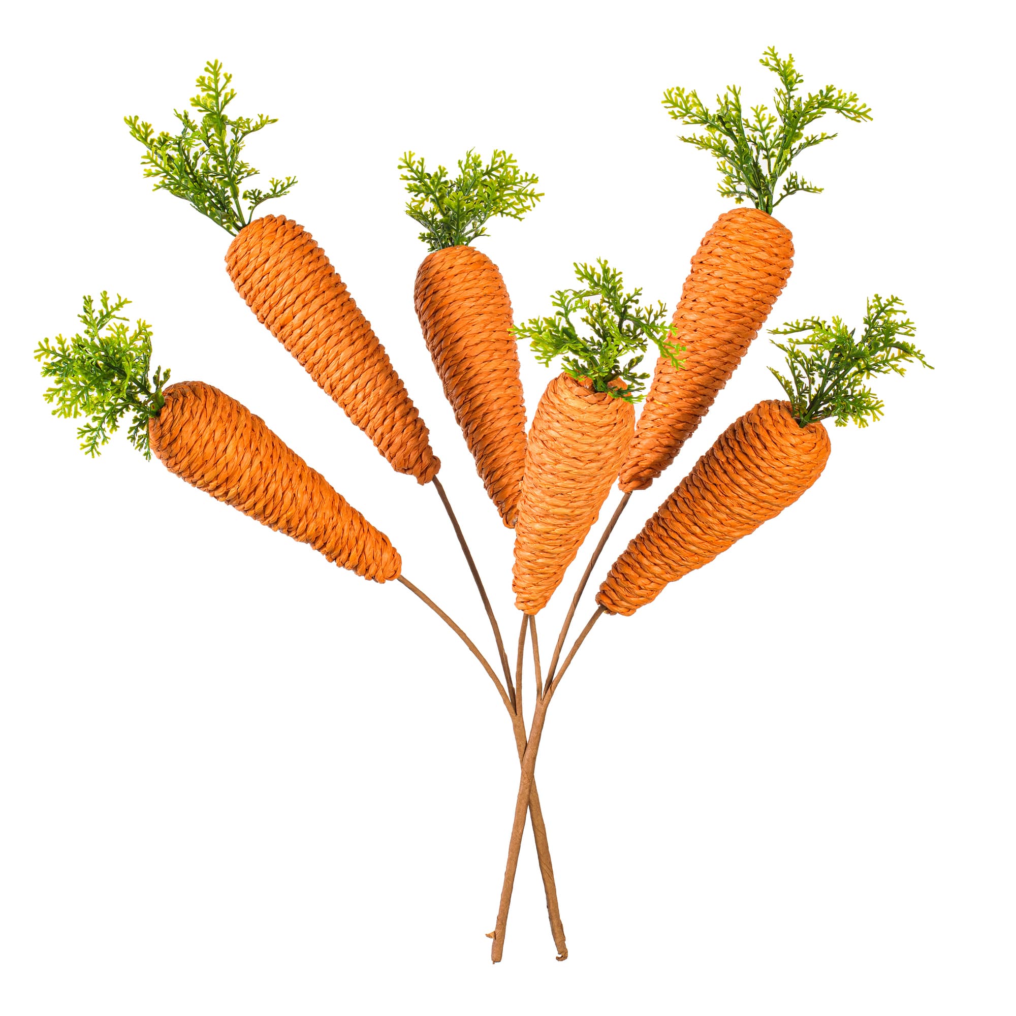 16" Orange Artificial Carrot Sprays, 2ct.