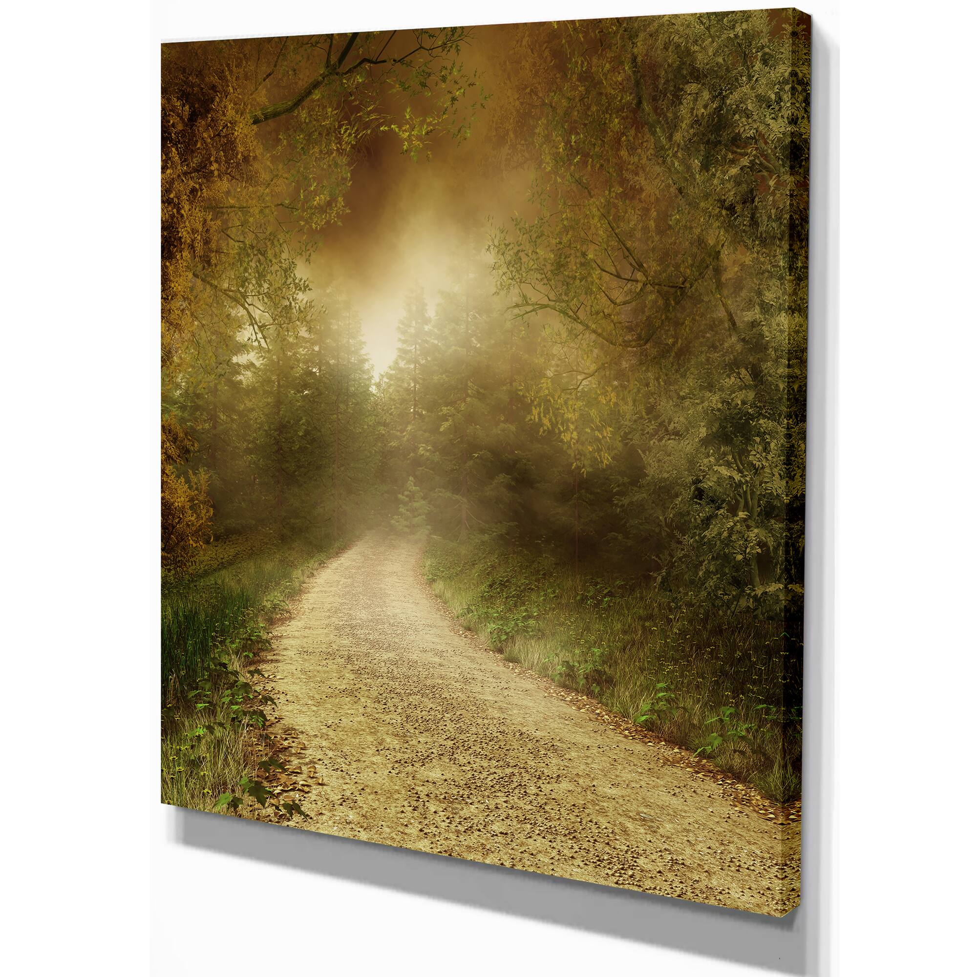 Designart - Country Road Through Fall Scenery
