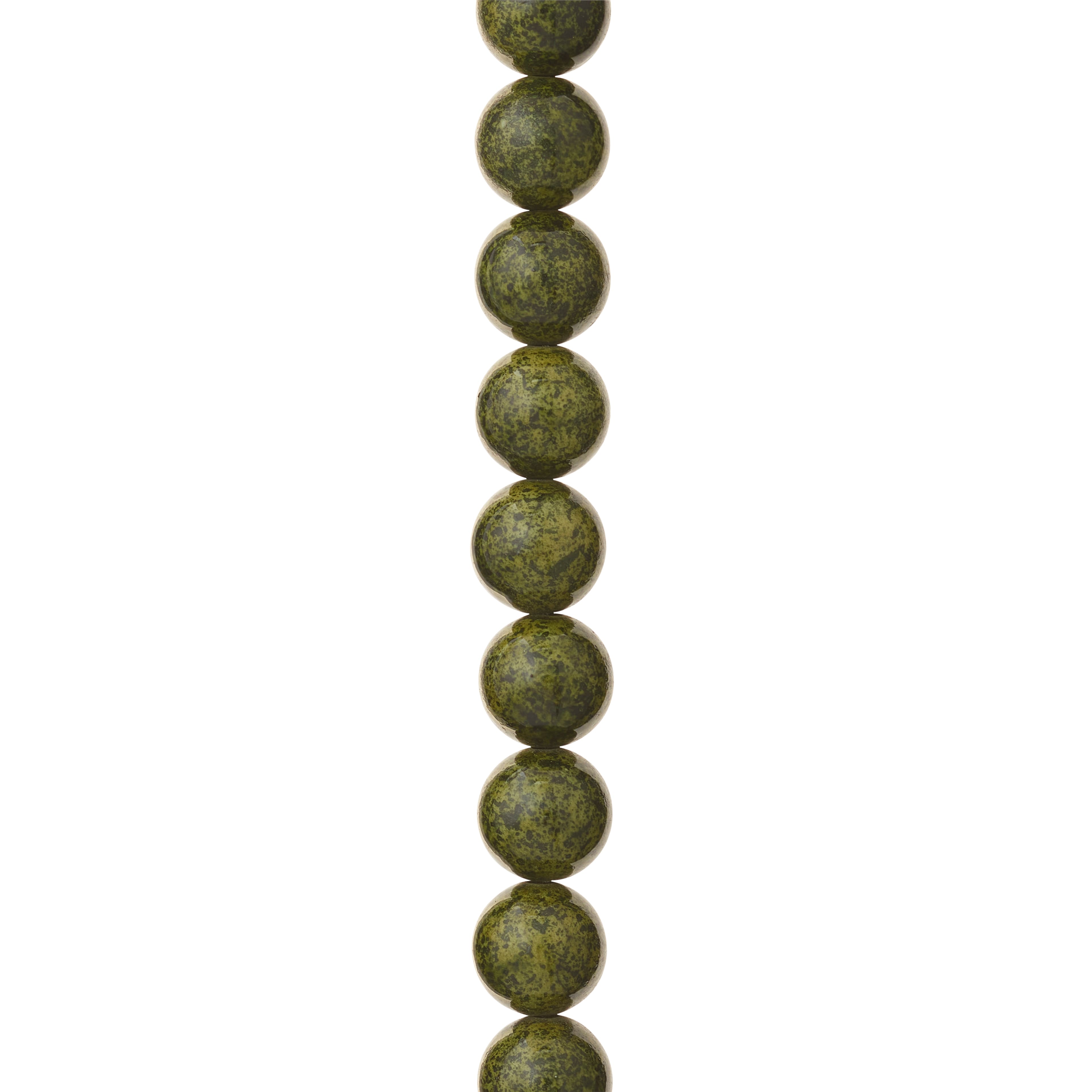 Green Round Stone Beads, 10mm by Bead Landing™