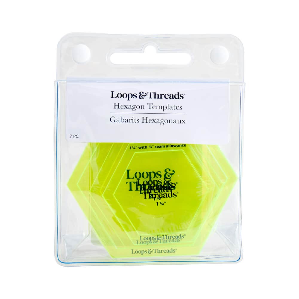 Hexagon Quilting Templates, 3ct. by Loops & Threads®