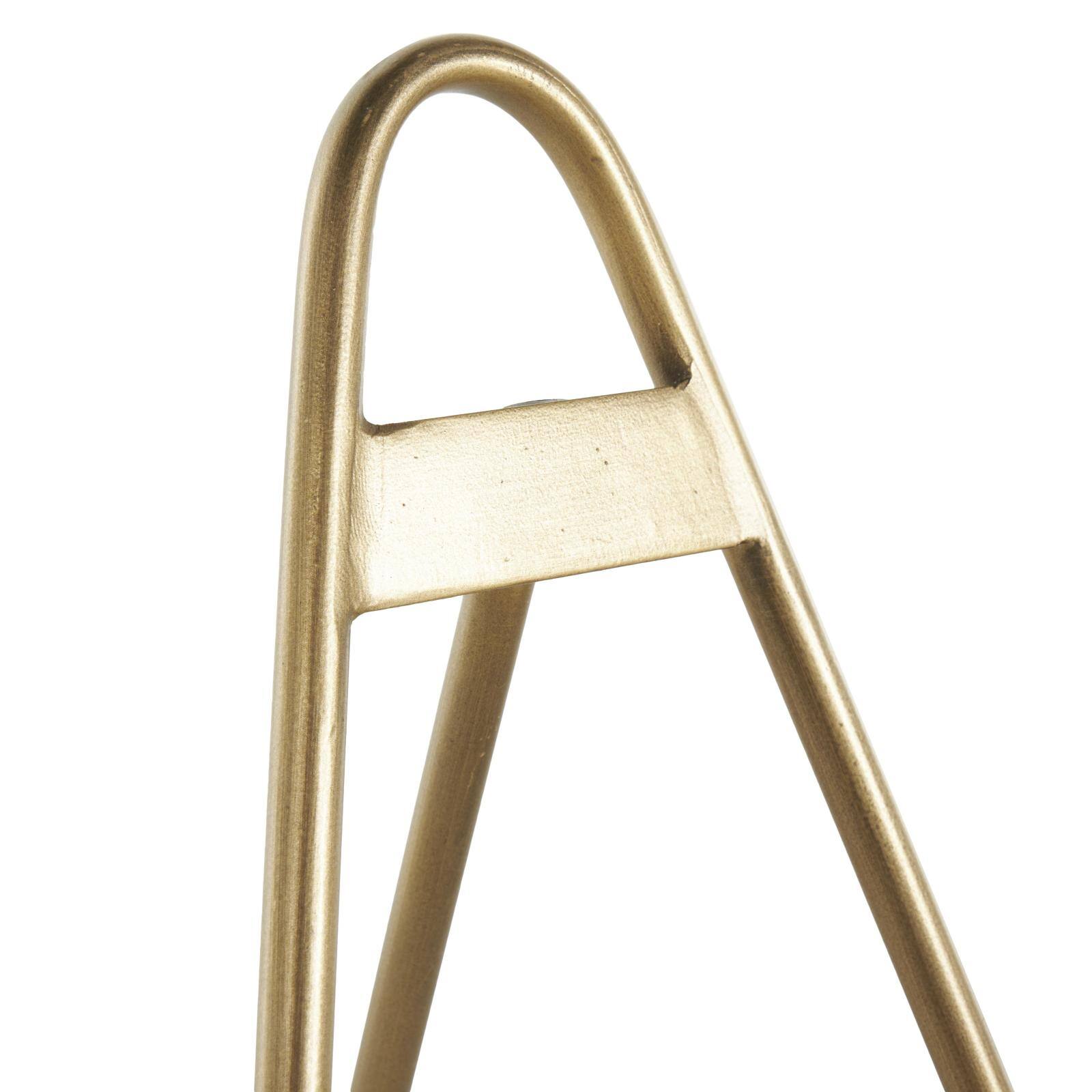 Gold Metal Arched Foldable Display Easel with Vine Emblem Set